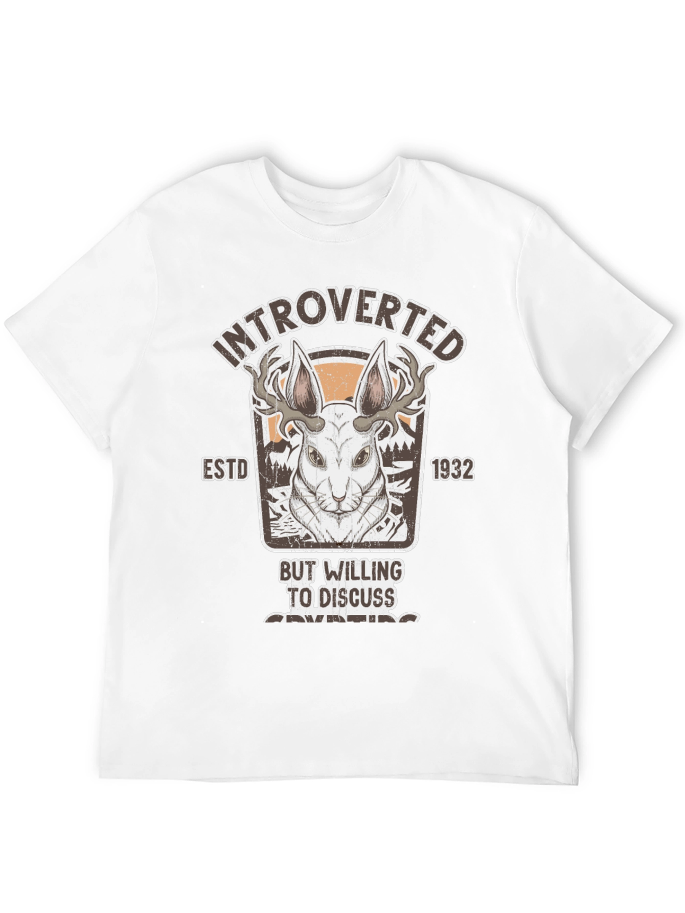 Black Introverted But Willing To Discuss Jackalope T-Shirt view 12