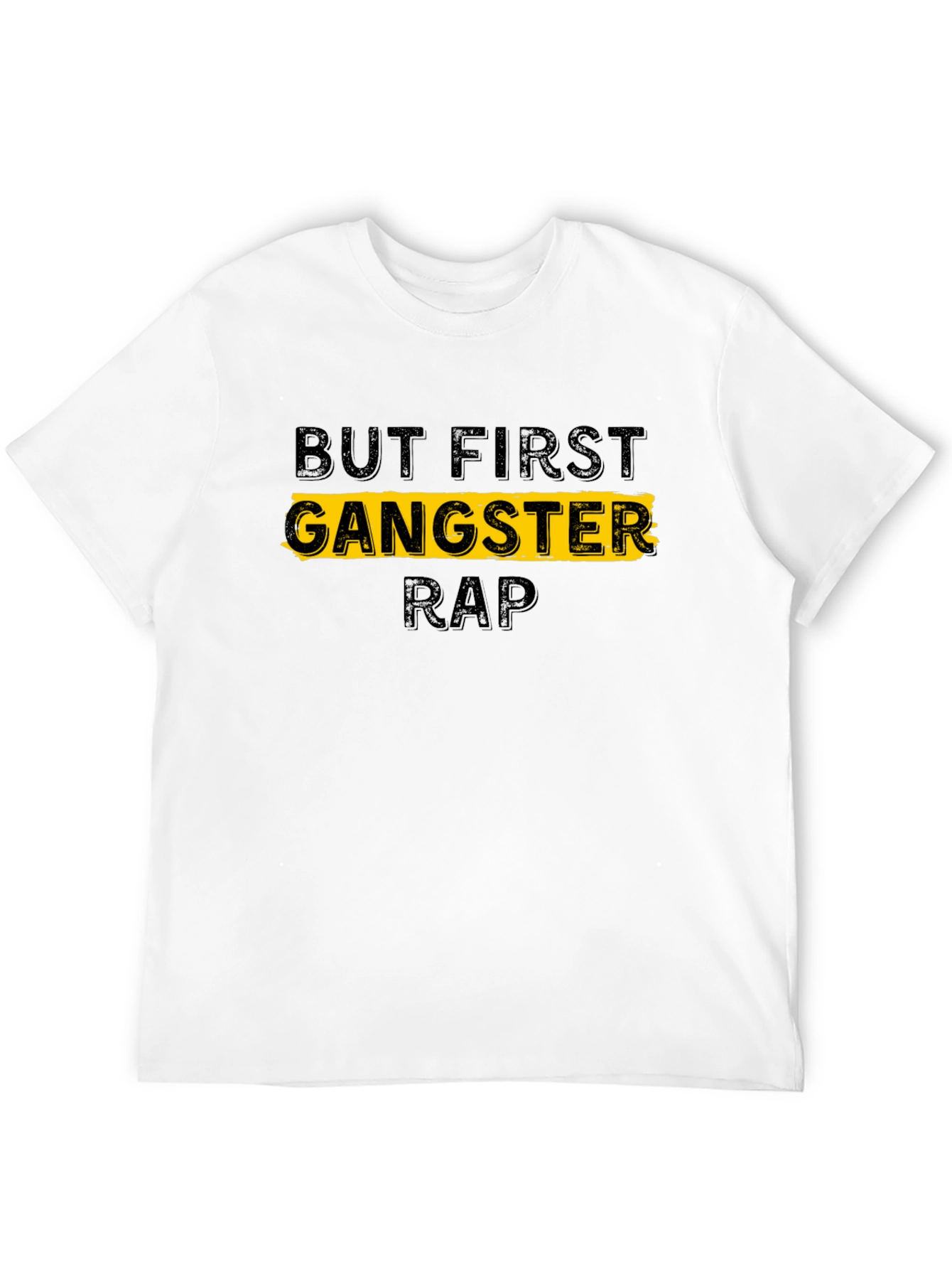 Black But First Gangster Rap T-Shirt - Black view 12