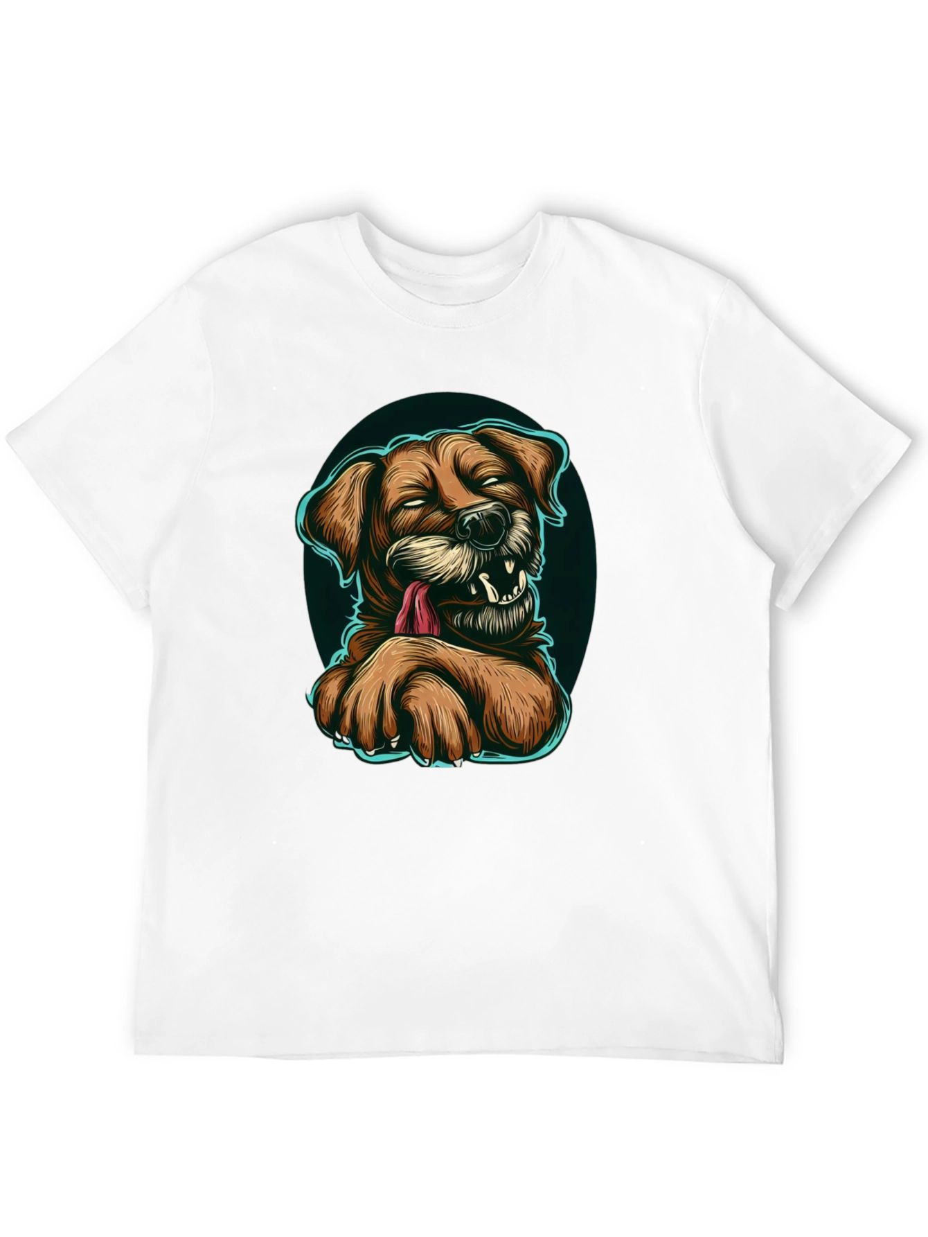 Black Funny Dog Graphic T-Shirt - Black view 12
