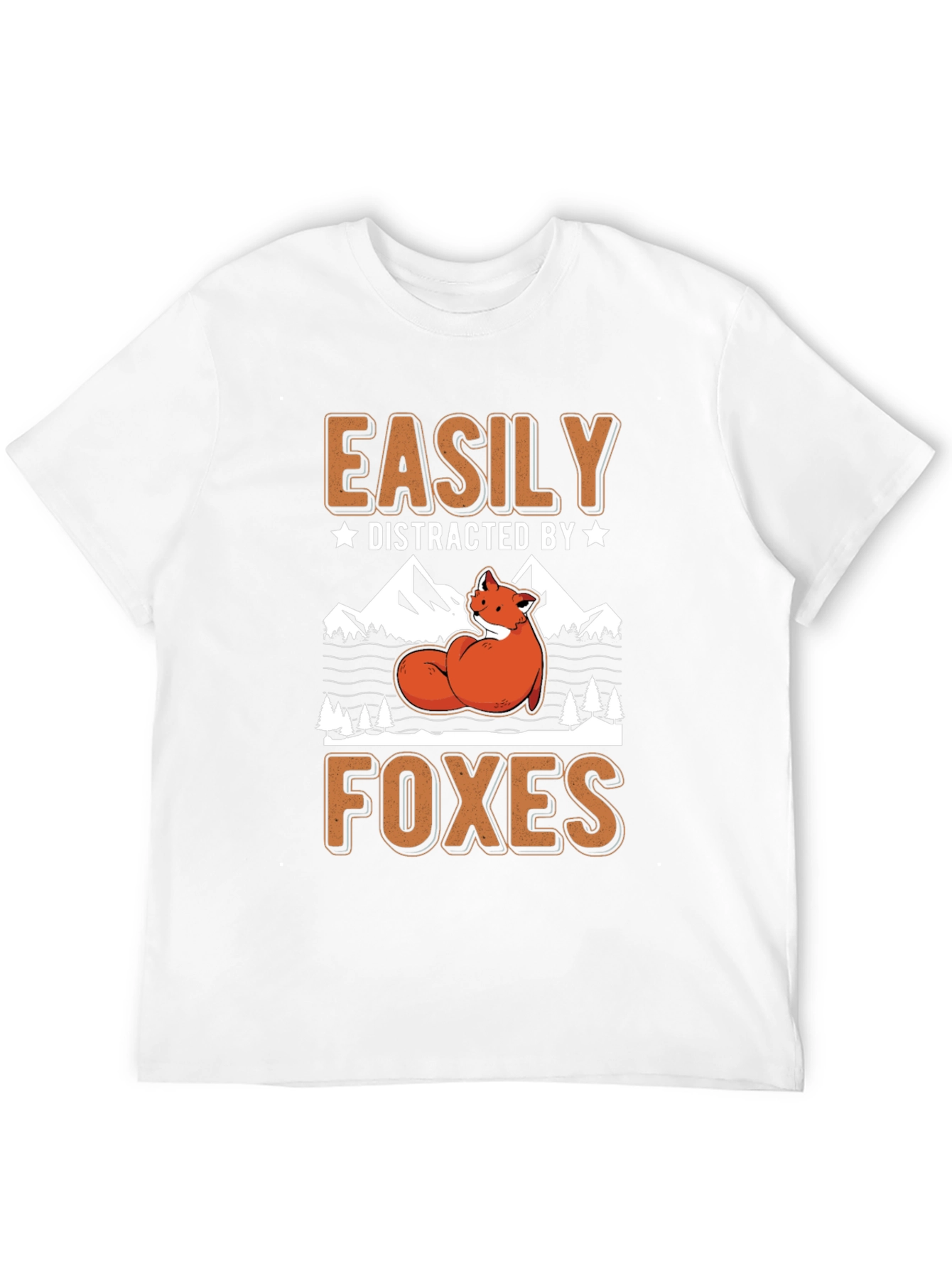 Black Easily Distracted By Foxes Graphic Tee view 12