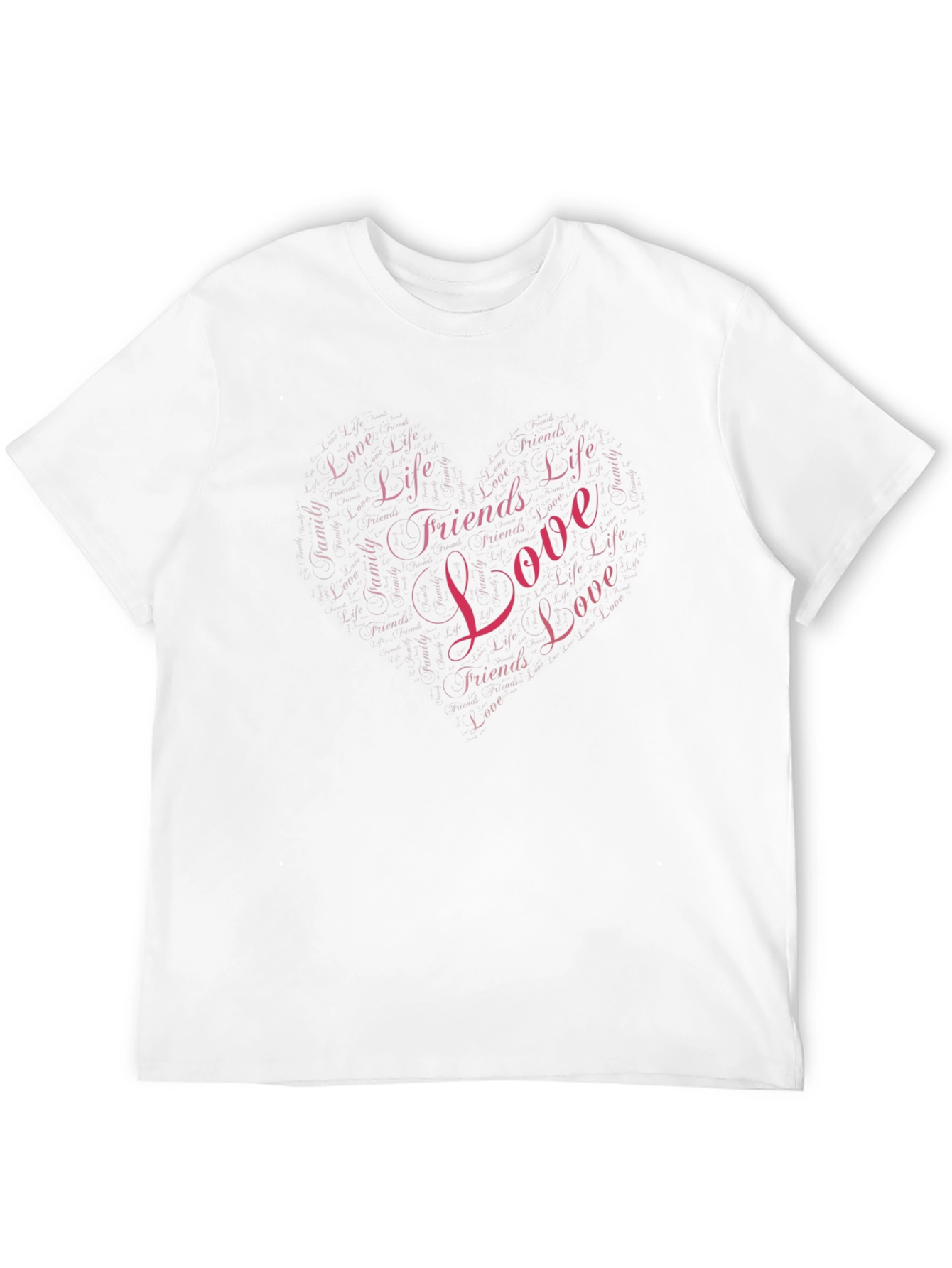 Black Love, Life, Friends Heart Graphic T-Shirt view 12
