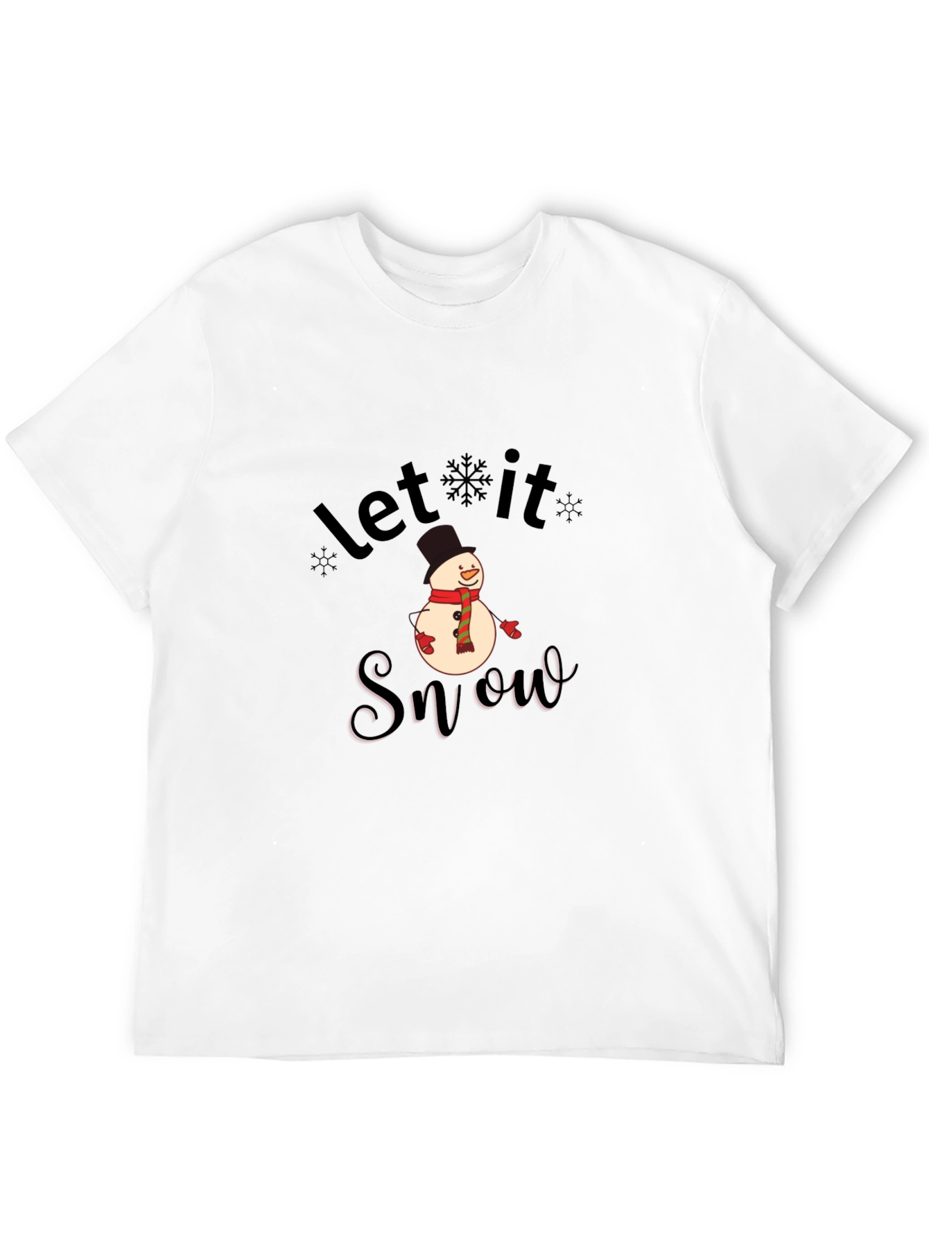 Black Let it Snow Graphic T-Shirt view 12