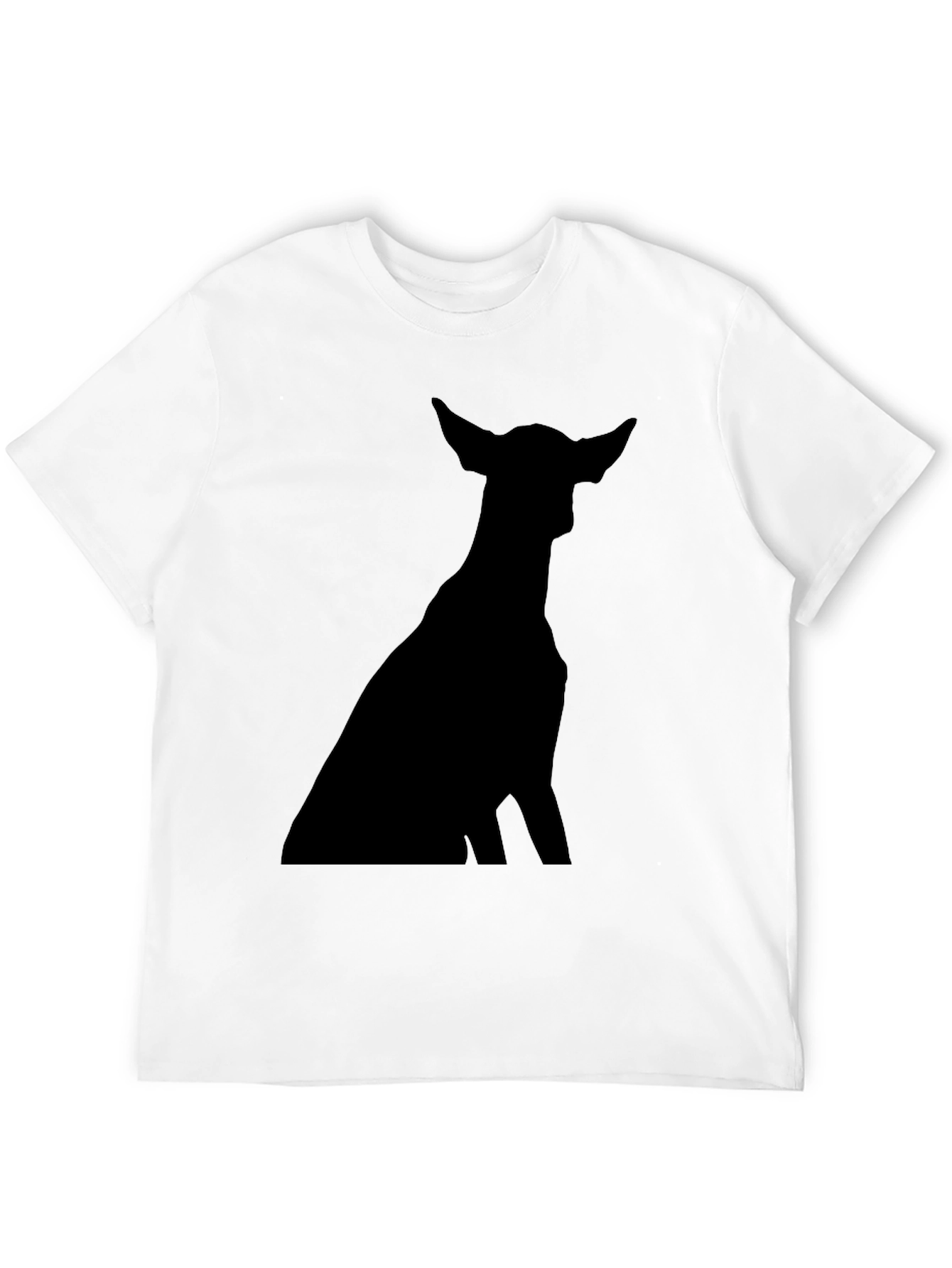 Black Dog Silhouette Black T-Shirt view 12