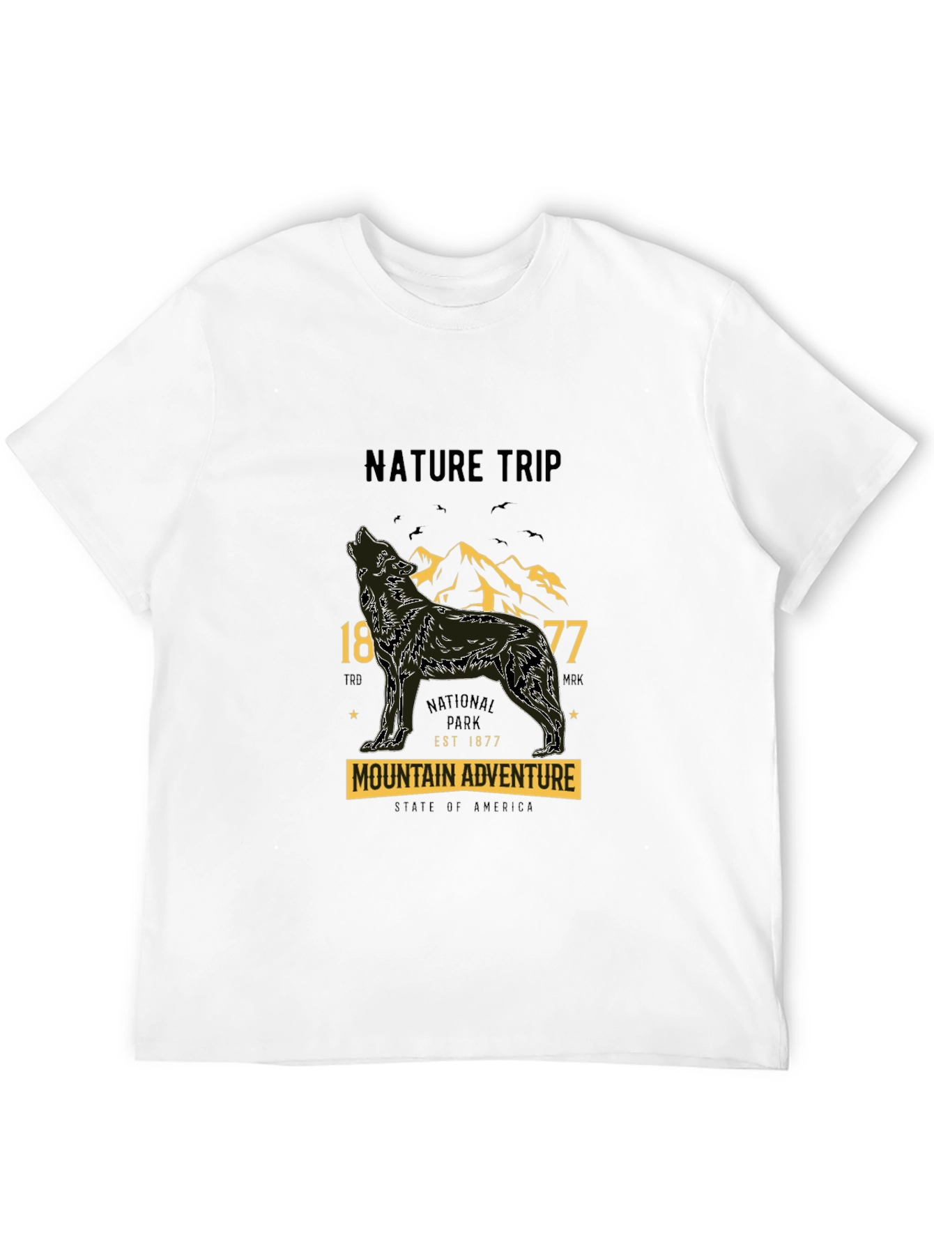 Black Nature Trip Mountain Adventure T-Shirt view 12