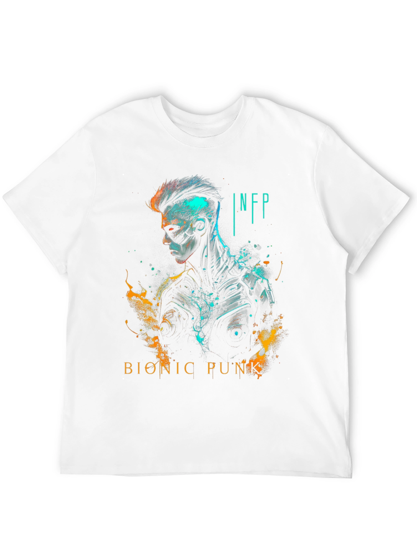 Black Bionic Punk INFP Graphic Tee - Cyberpunk Fashion view 12
