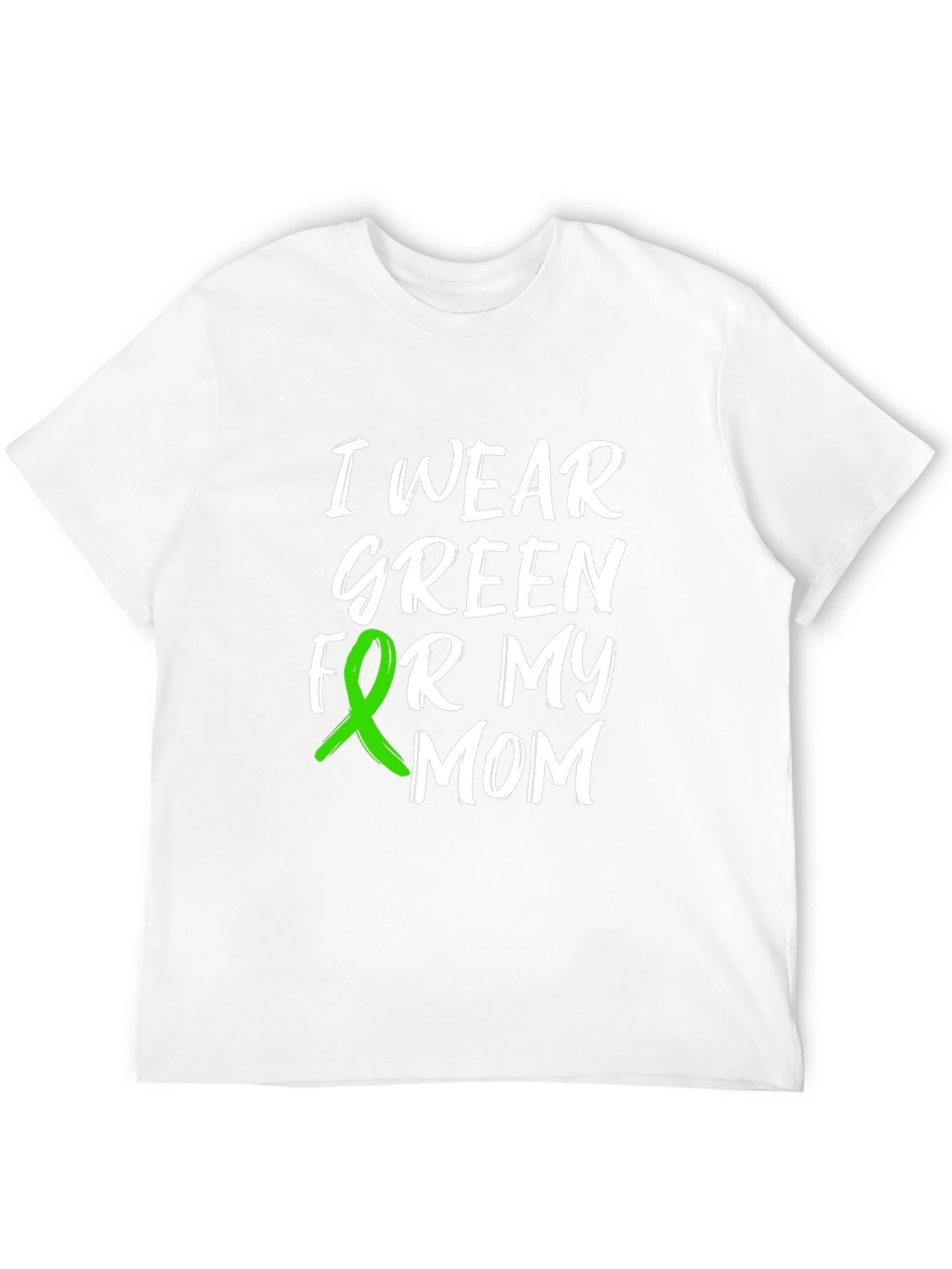 Black I Wear Green For My Mom Awareness T-Shirt view 12