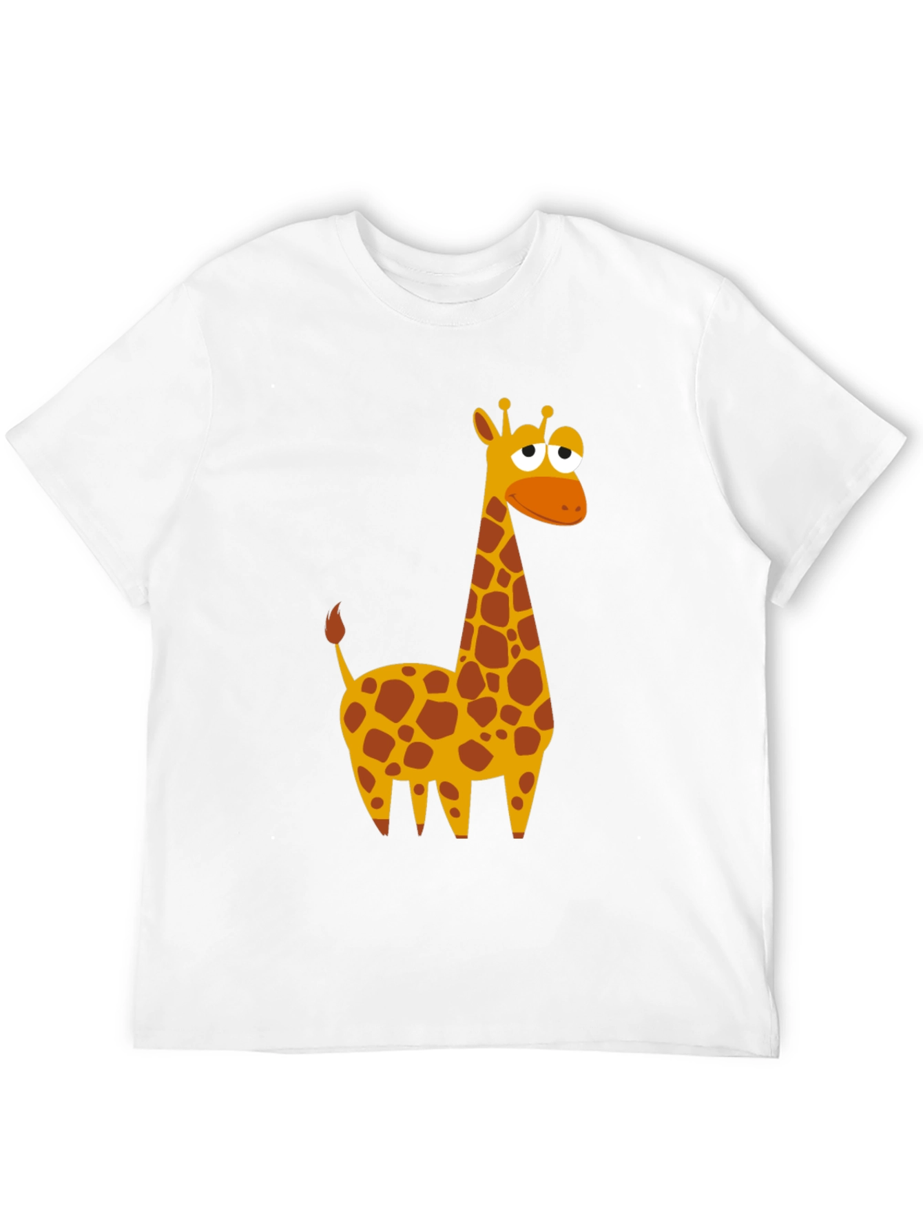Black Cartoon Giraffe Graphic T-Shirt - Black view 12