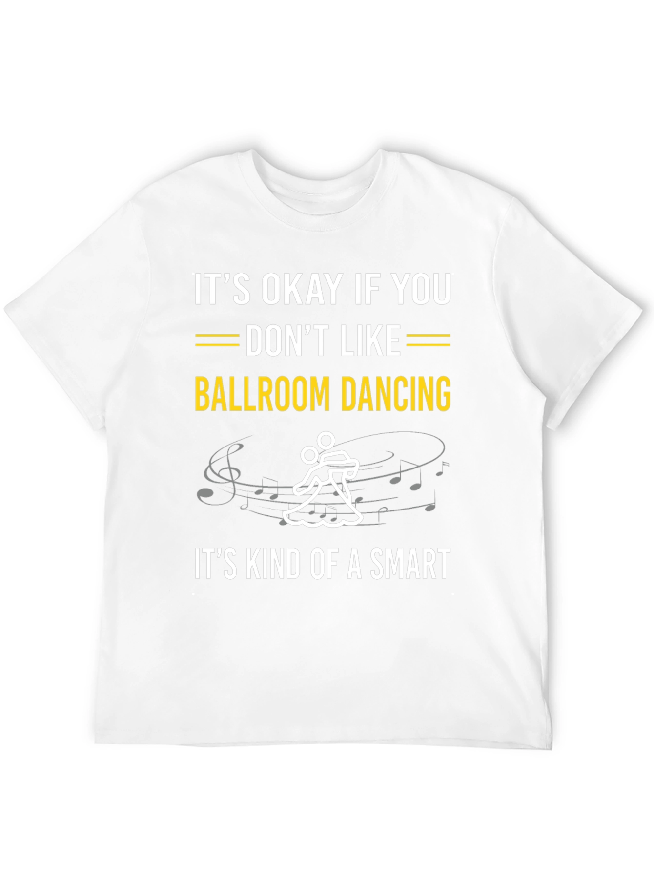 Black Ballroom Dancing Smart T-Shirt - Funny Dance Tee view 12