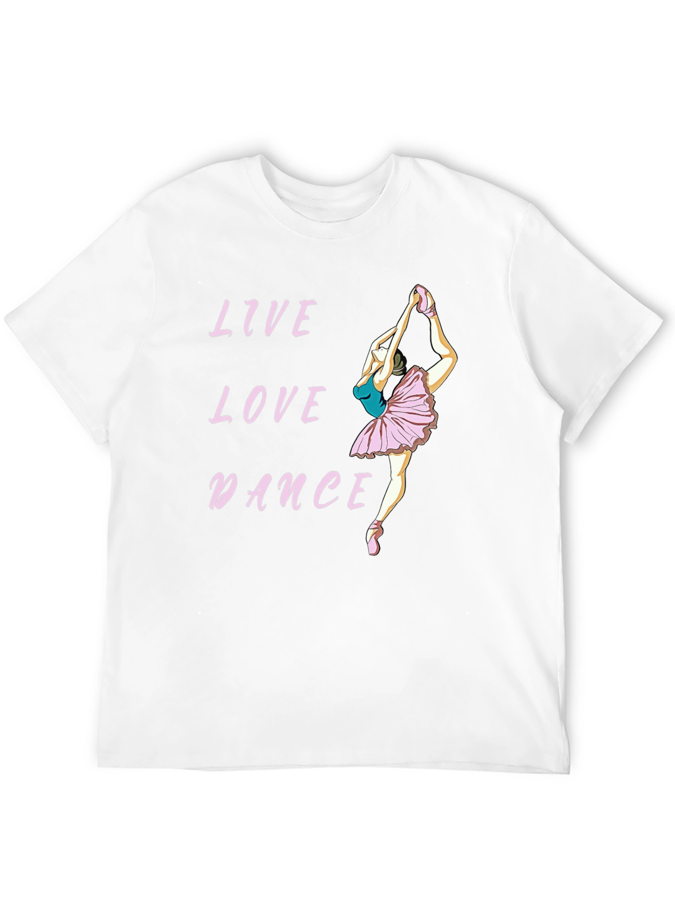 Black Live Love Dance Ballet T-Shirt - Black Cotton Tee view 12