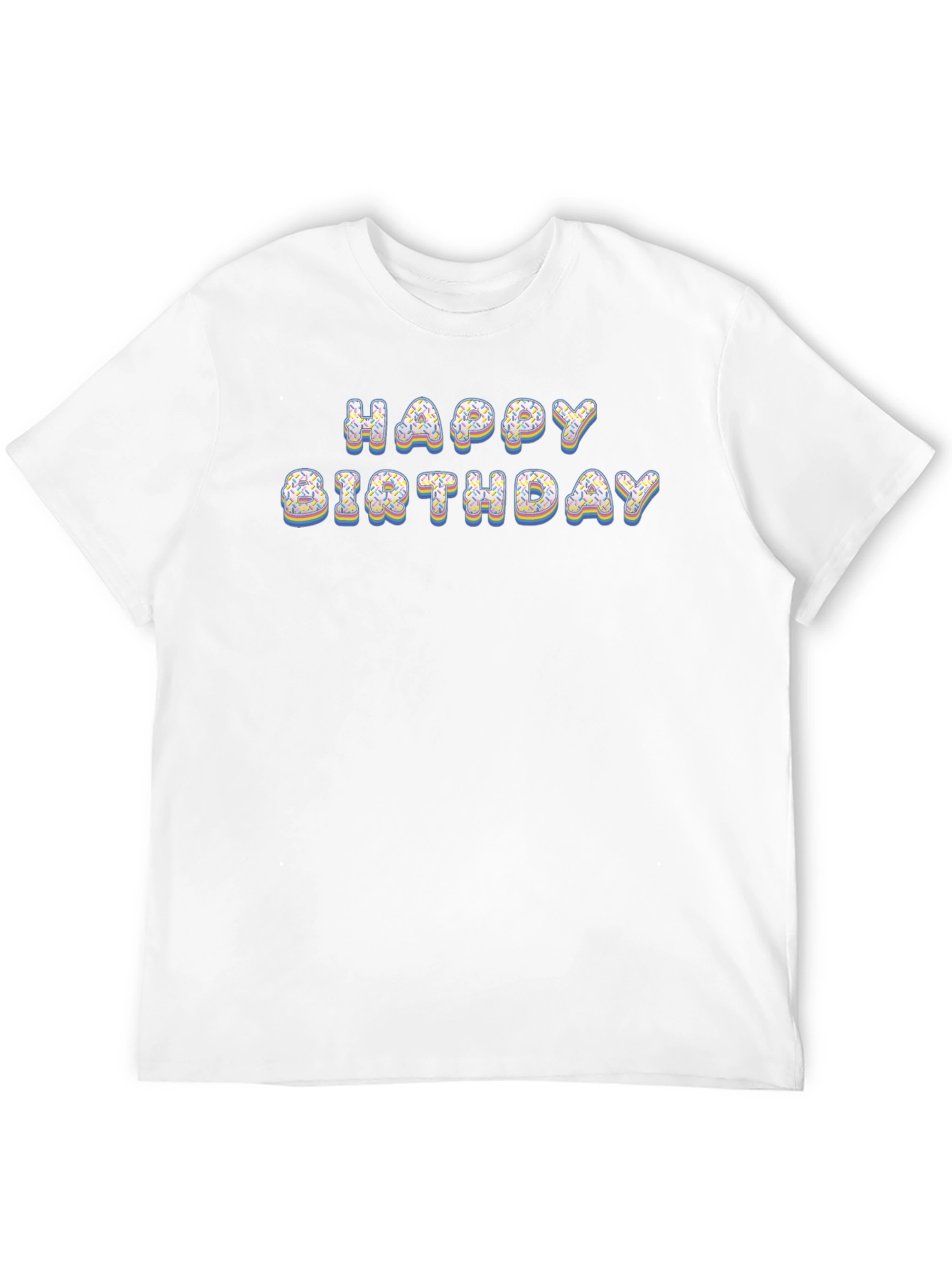 Black Happy Birthday Donut Letter T-Shirt view 12