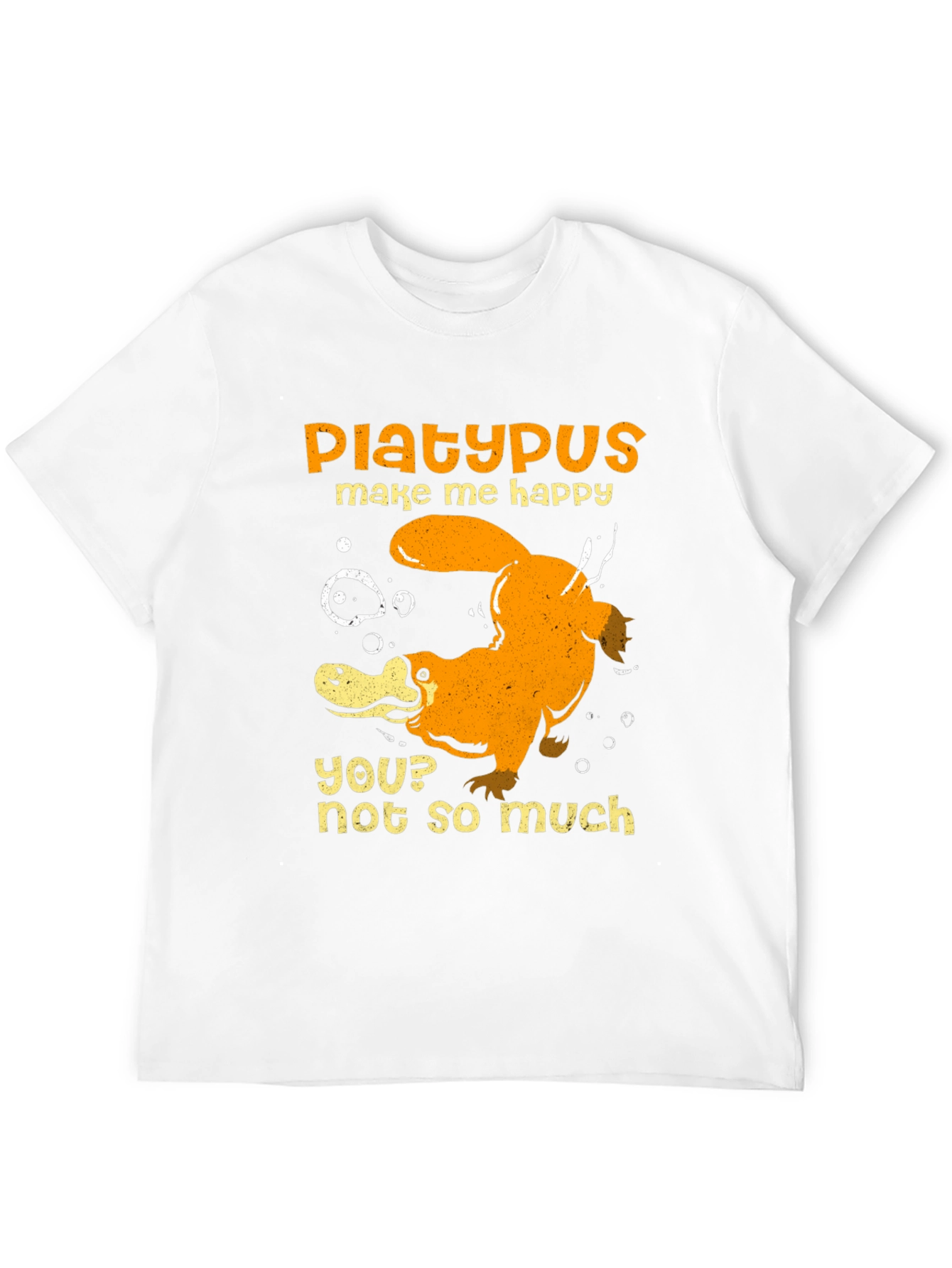 Black Platypus Make Me Happy Graphic T-Shirt view 12