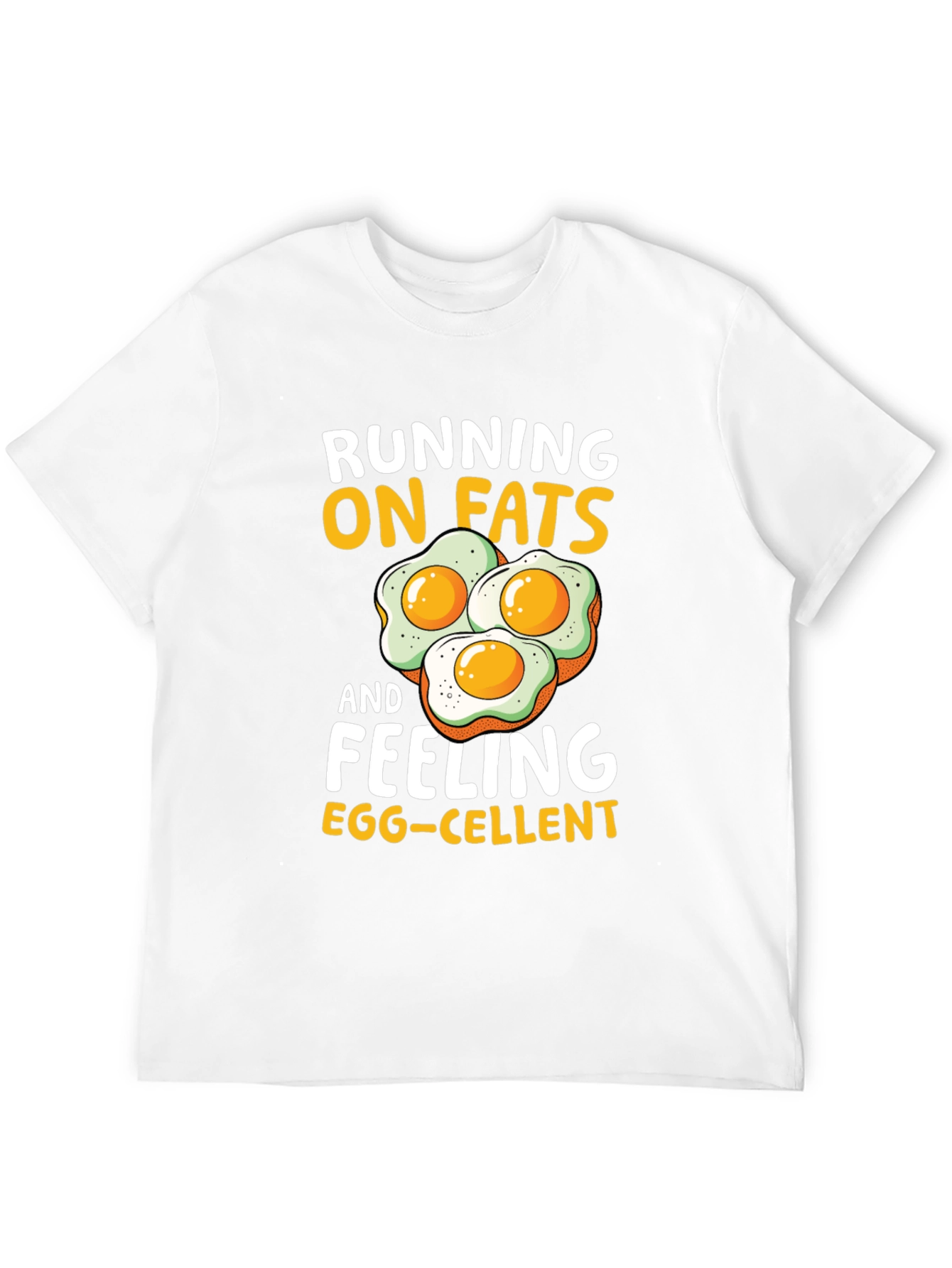 Black Running on Fats Funny Egg T-Shirt view 12