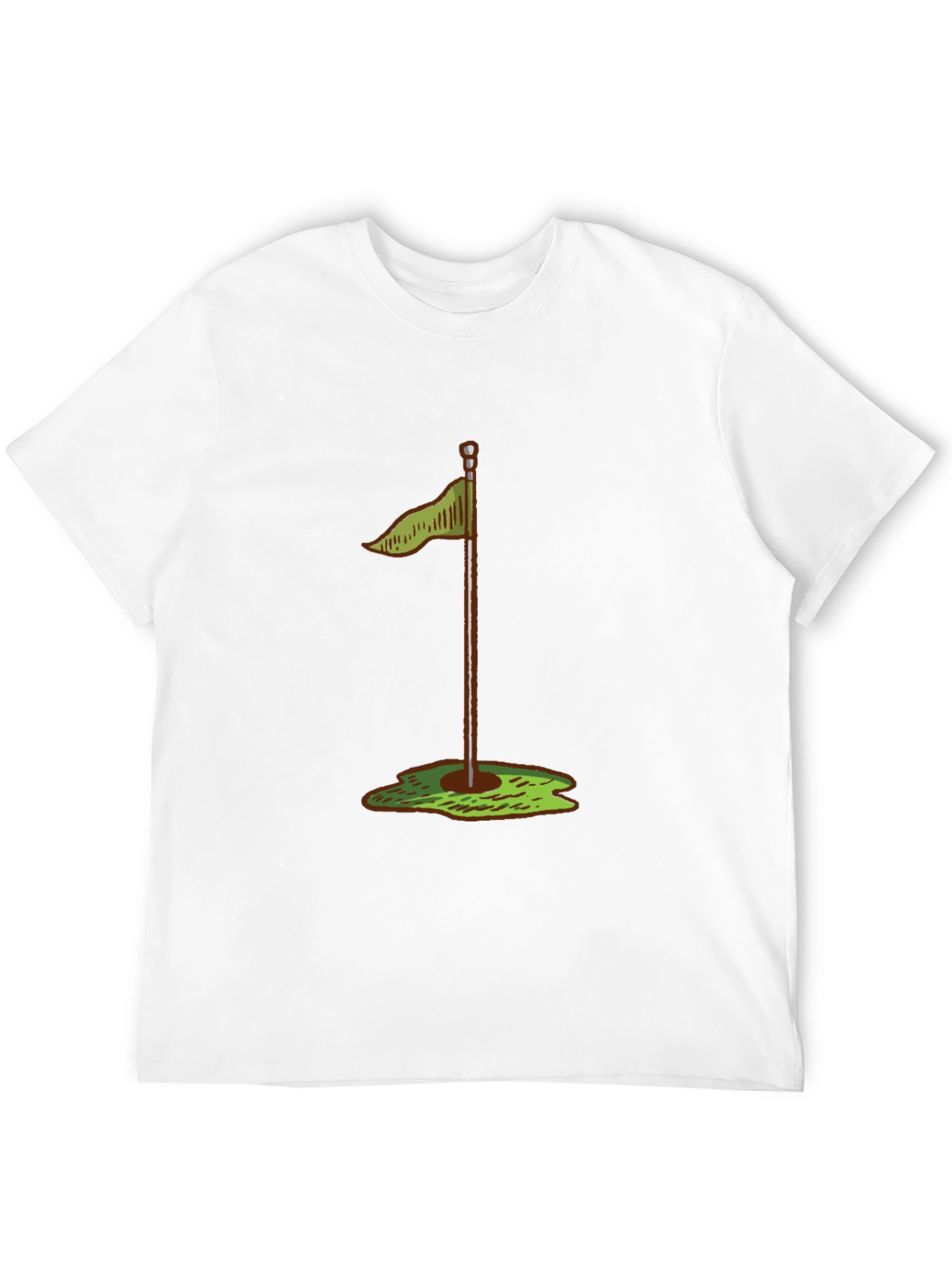 Black Golf Hole Flag T-Shirt - Stylish & Comfortable view 12