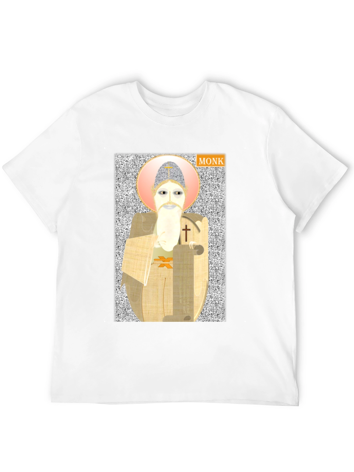 Black Monk Graphic Print T-Shirt - Unique Design view 12