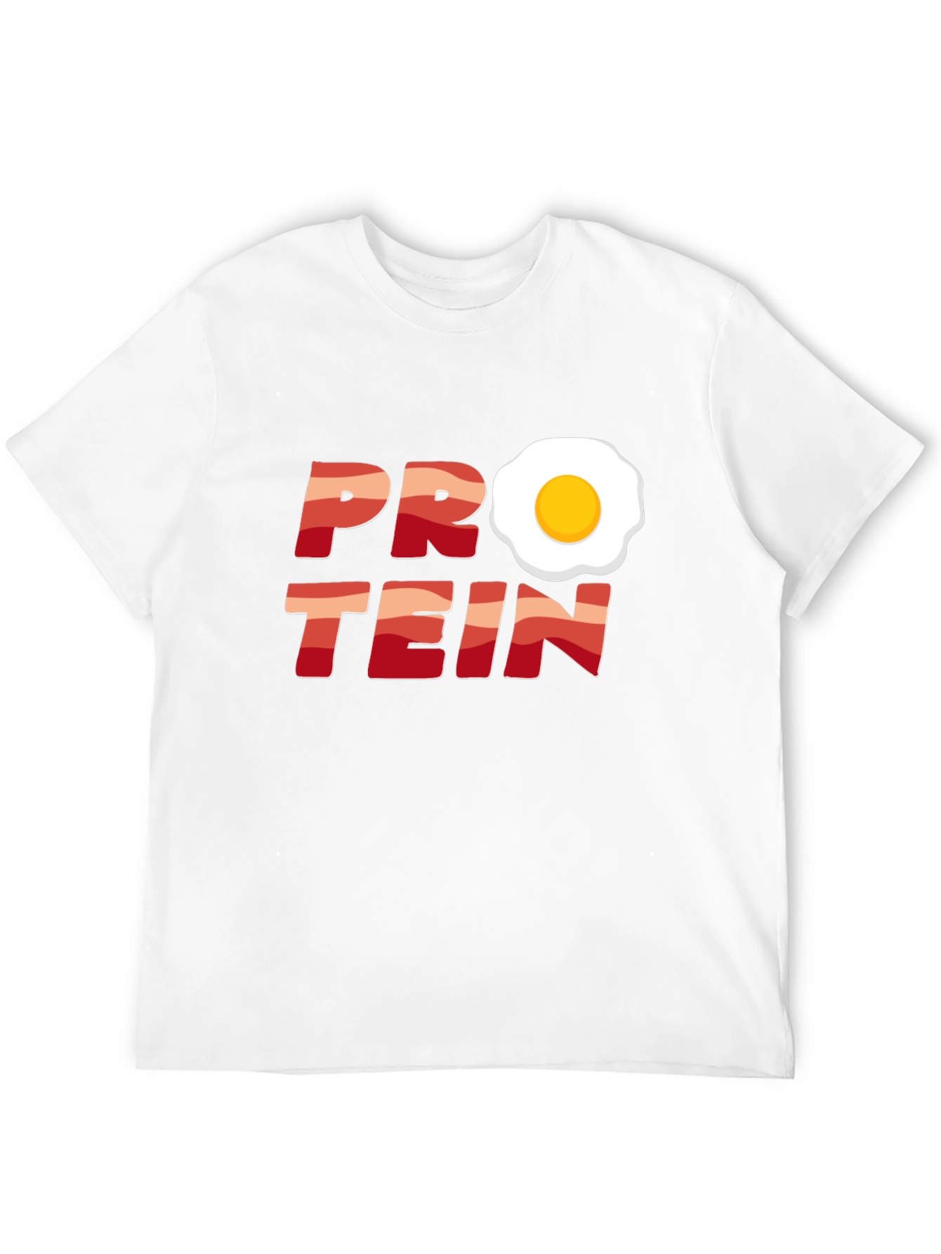 Black Protein Bacon & Egg T-Shirt - Funny Fitness Tee view 12