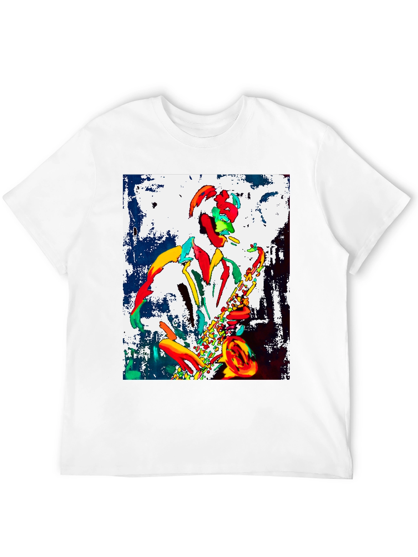 Black Jazz Musician Graphic Tee - Cool Saxophone Player Design view 12