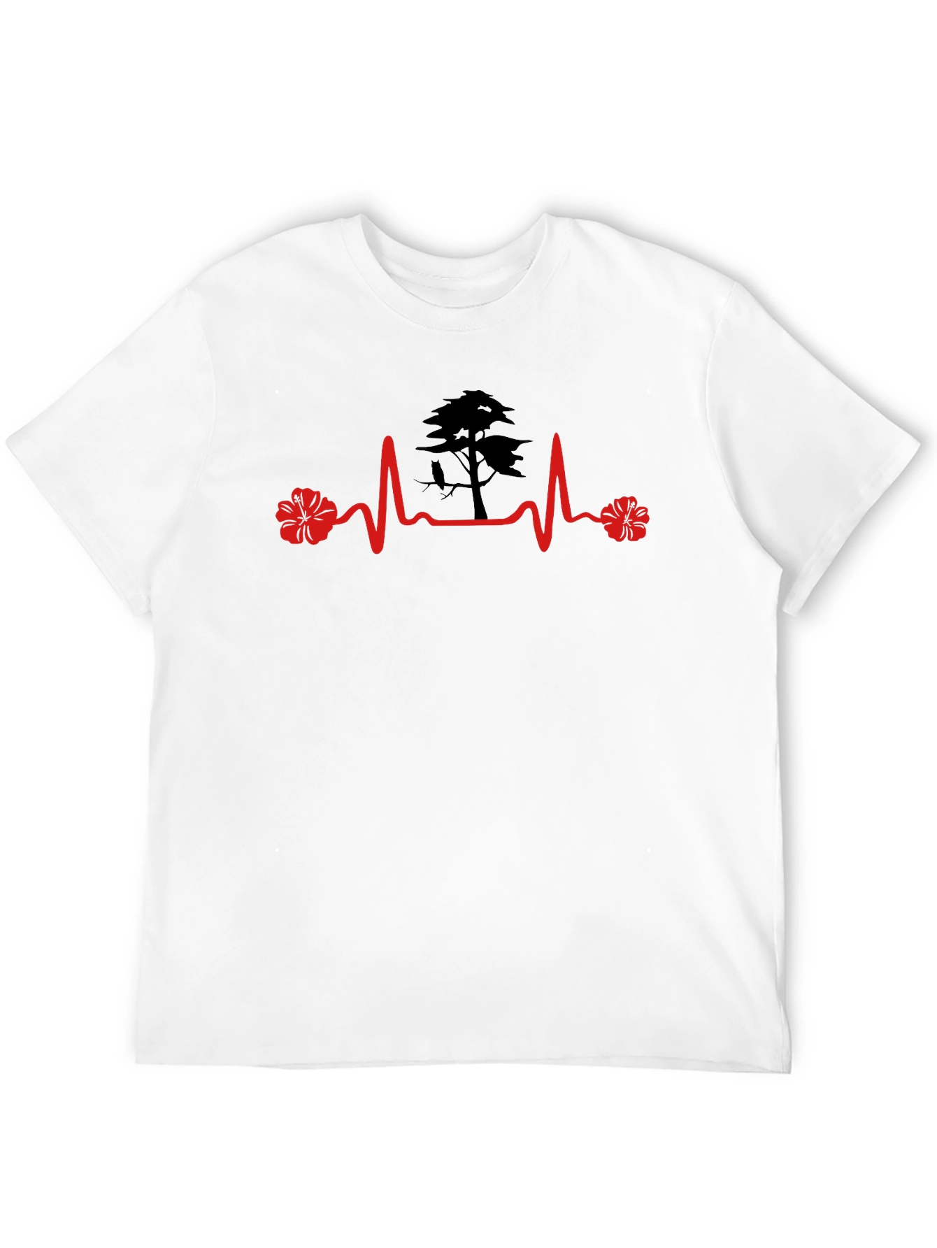 Black Heartbeat Tree T-Shirt - Nature Lover Tee view 12