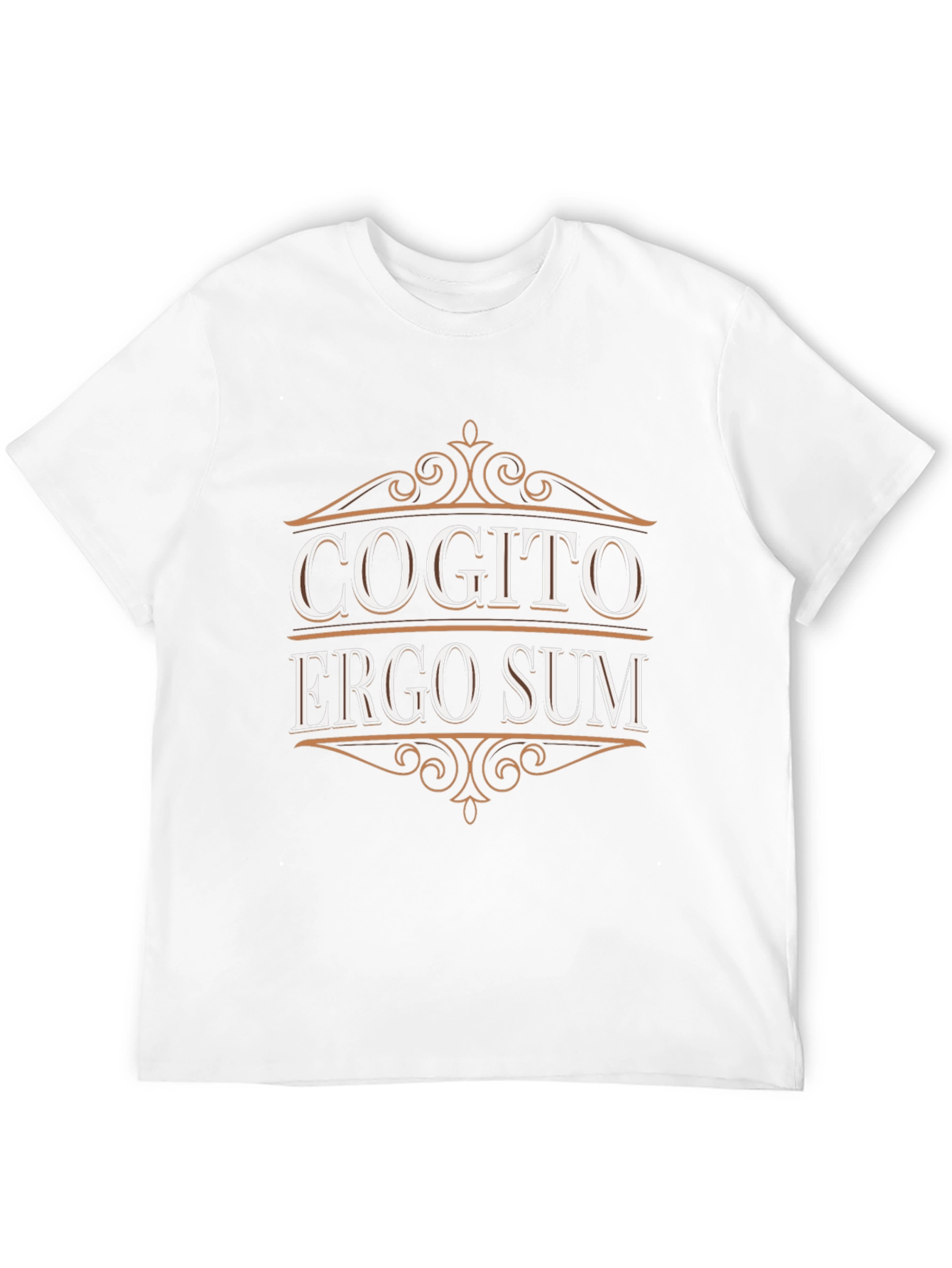 Black Cogito Ergo Sum Black T-Shirt - Philosophical Tee view 12