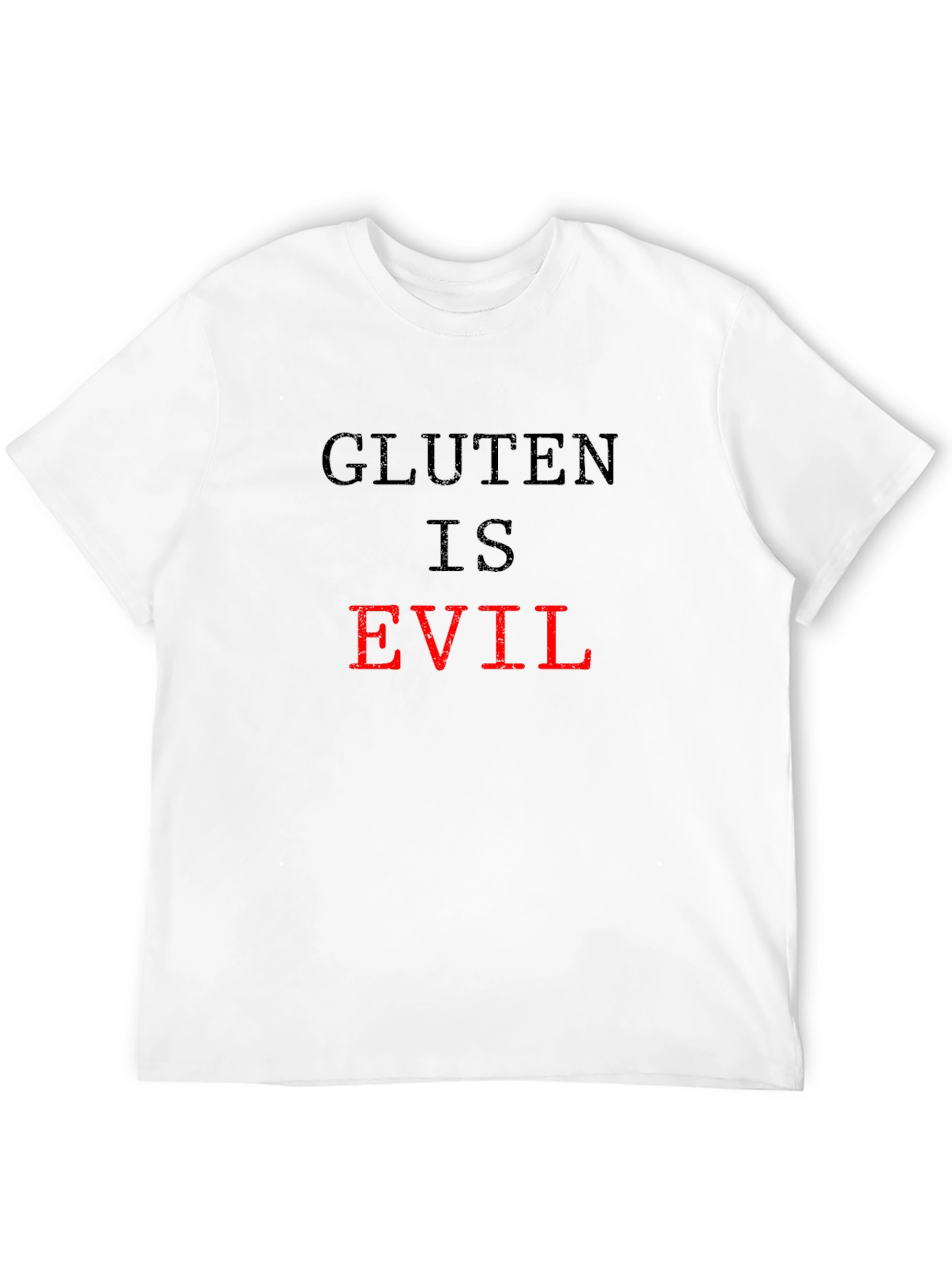 Black Gluten is Evil T-Shirt - Black view 12