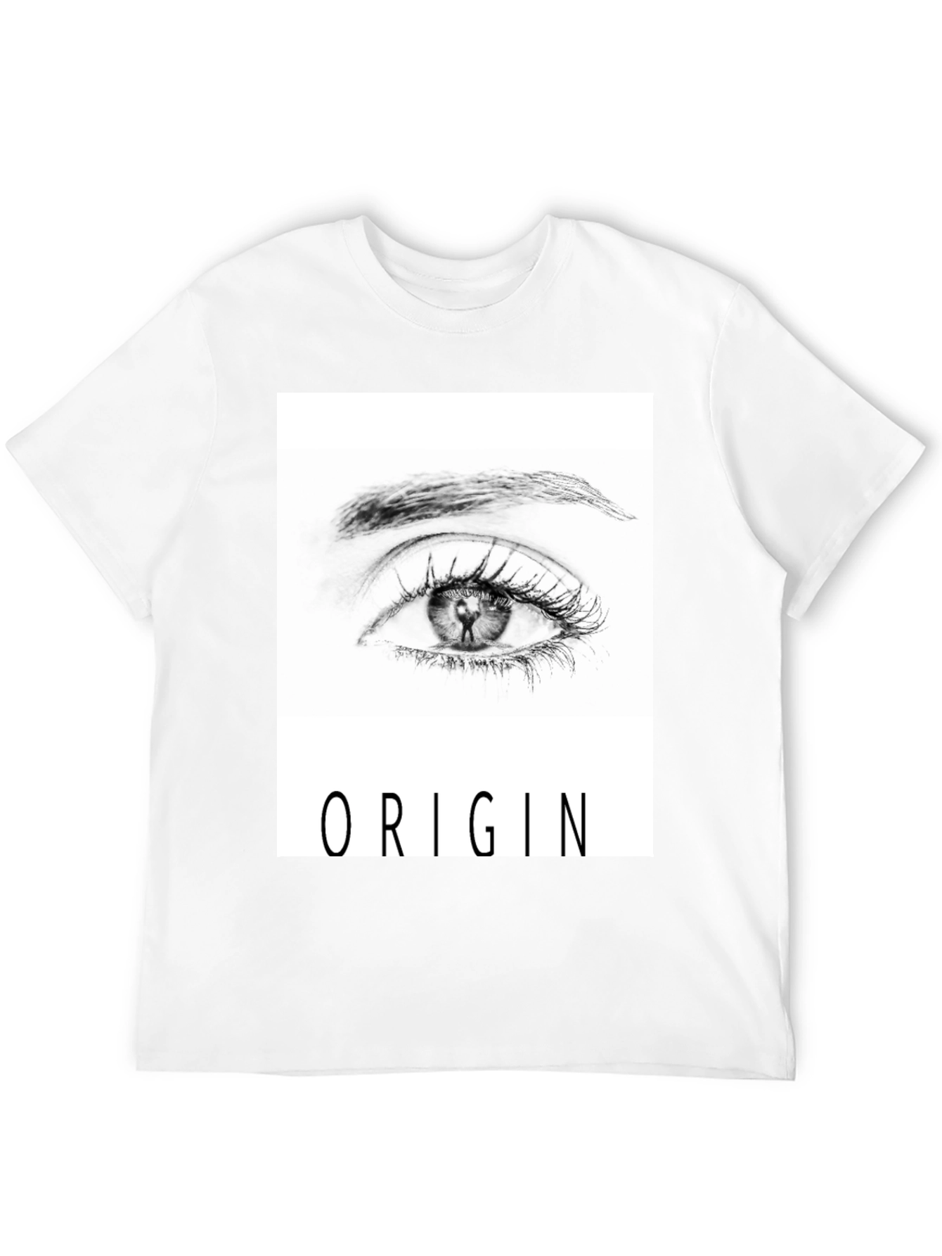 Black Origin Eye Graphic Tee - Black Unisex T-Shirt view 12