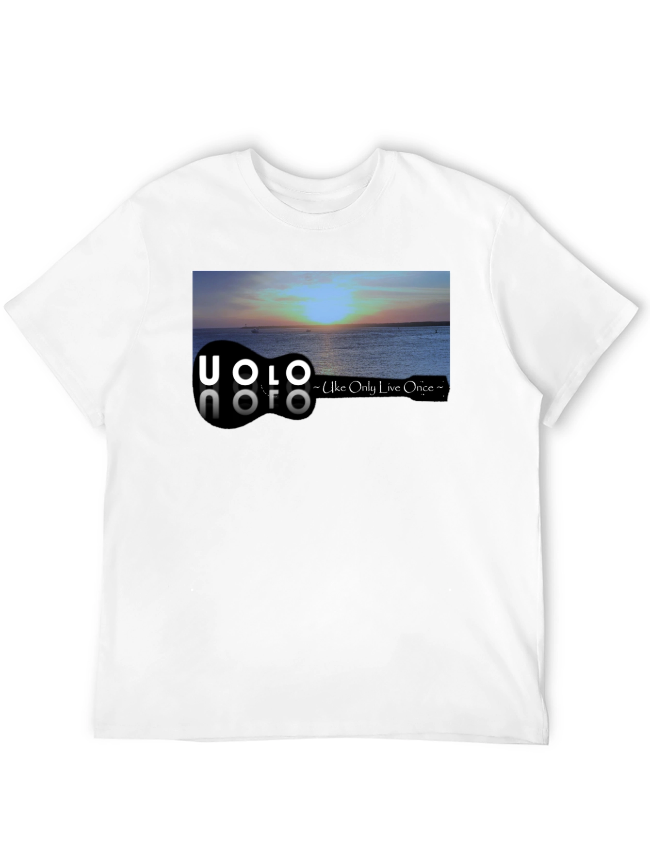 Black UOLO Ukulele Sunset Graphic Tee - Uke Only Live Once view 12