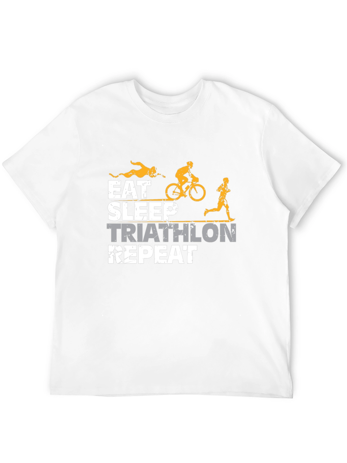 Black Eat Sleep Triathlon Repeat T-Shirt view 12