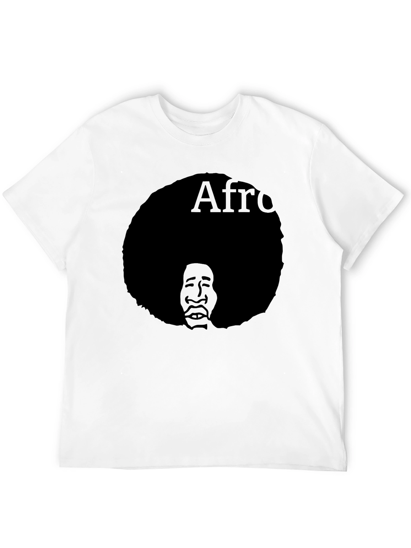 Black Afro Silhouette Graphic T-Shirt - Classic Black Tee view 12