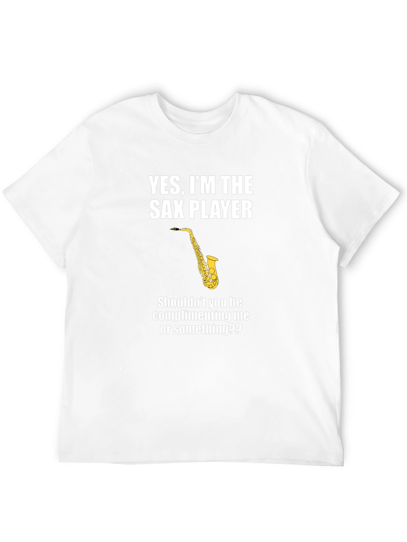 Black Sax Player T-Shirt - Humorous Musical Tee view 12