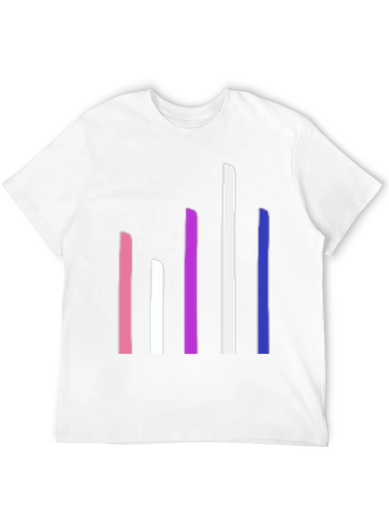 Black Modern Striped Graphic Tee - Unisex Cotton Blend view 12