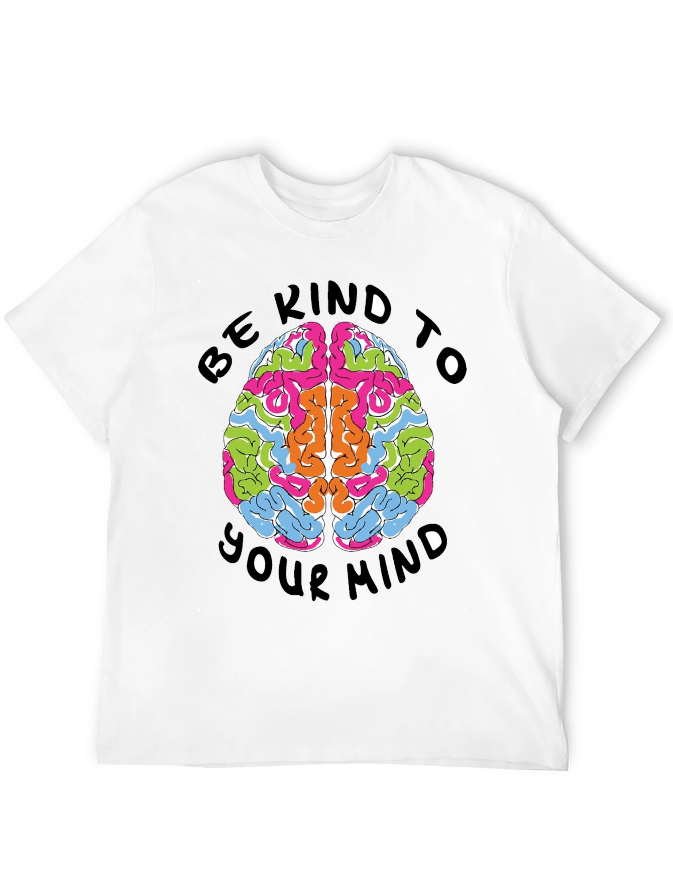 Black Be Kind To Your Mind Graphic Tee - Black Cotton T-Shirt view 12