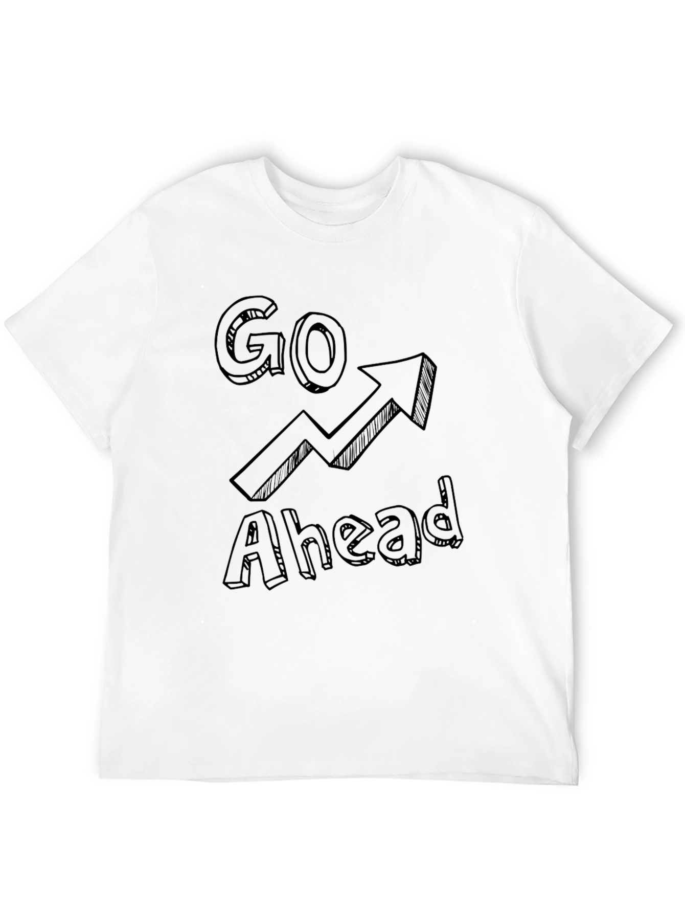 Black Go Ahead Graphic T-Shirt view 12