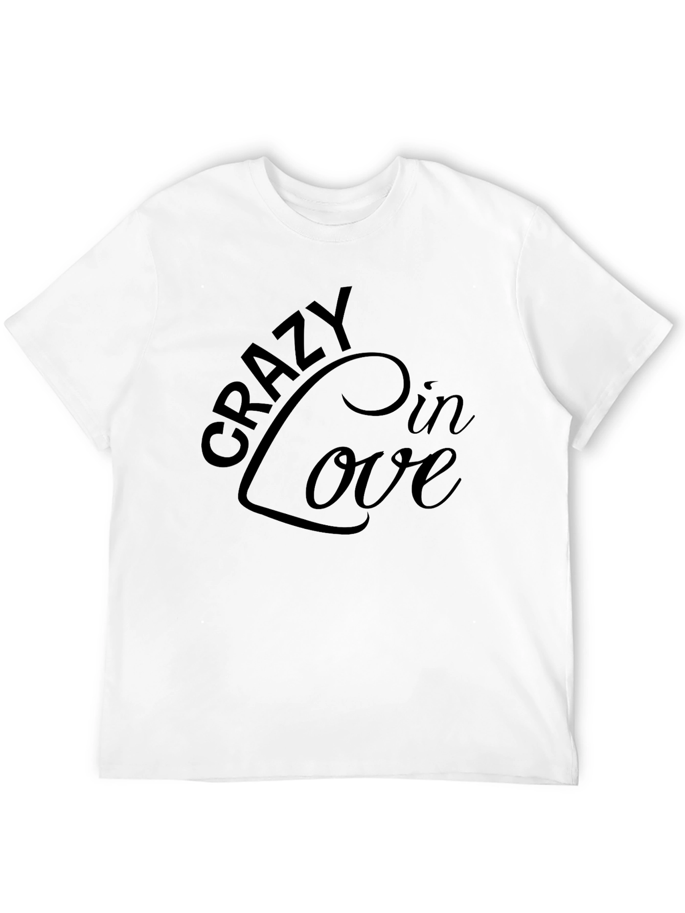 Black Crazy In Love T-Shirt - Stylish Graphic Tee view 12