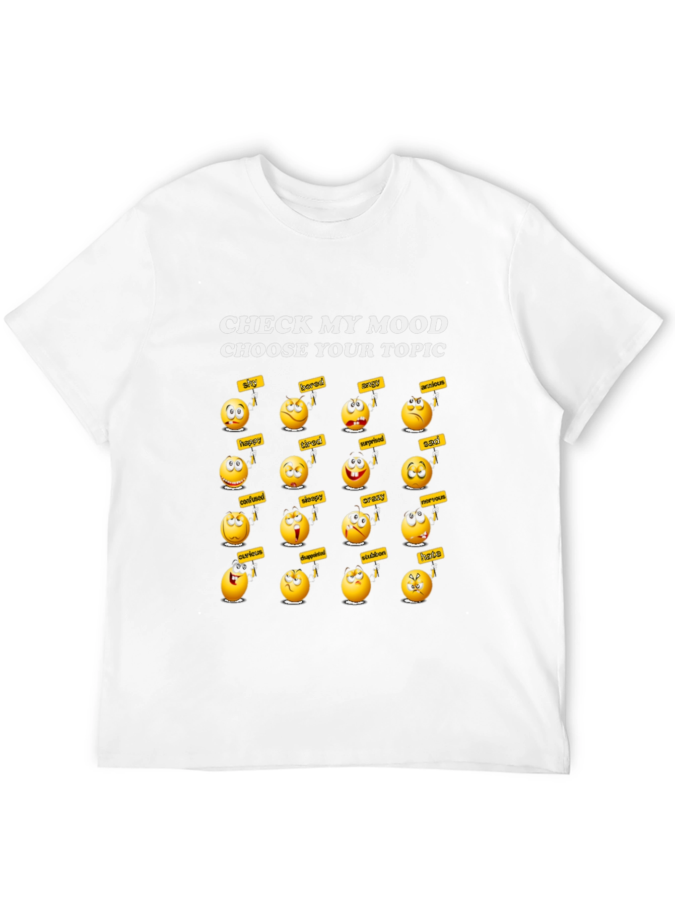 Black Check My Mood T-Shirt view 12