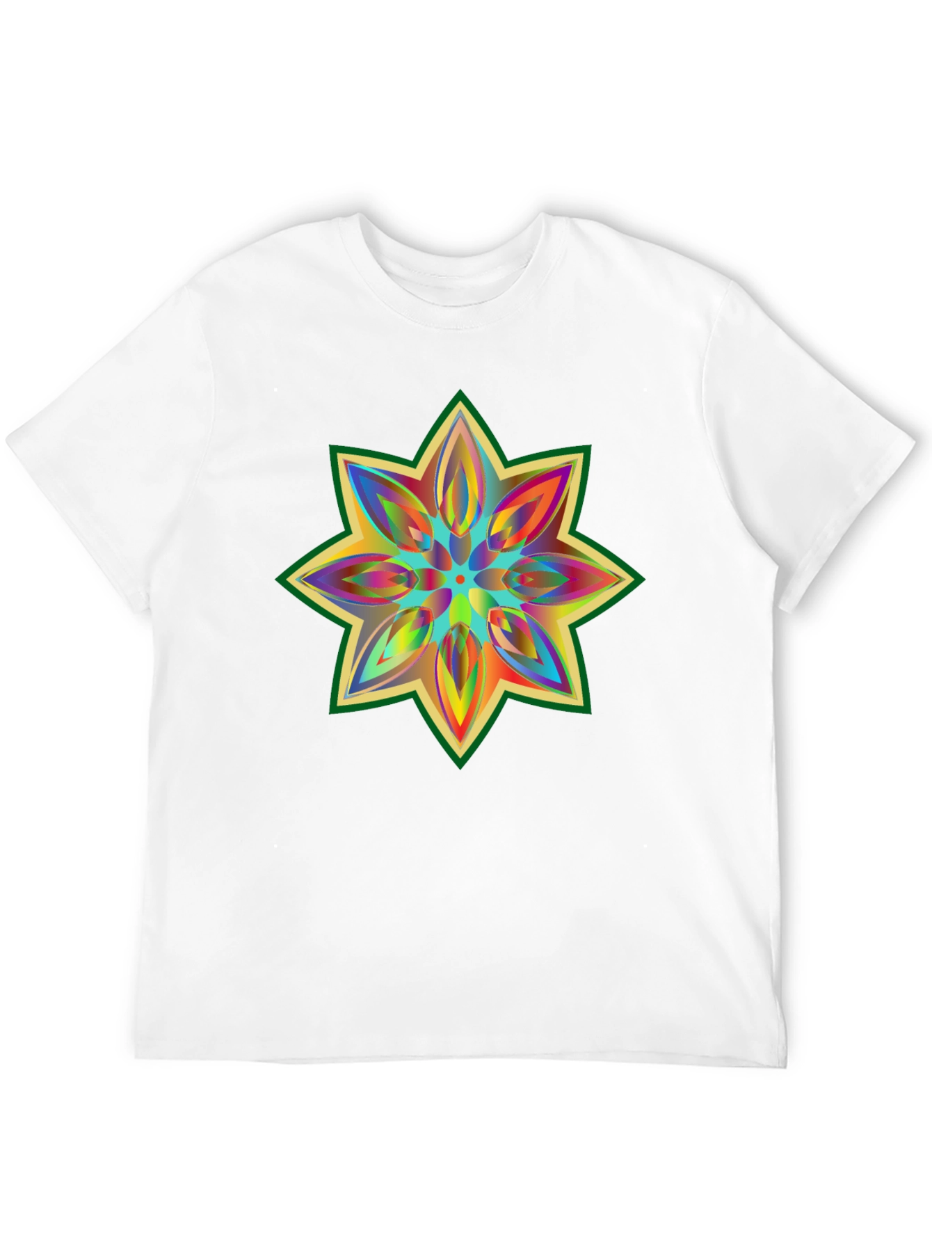 Black Rainbow Star Graphic Tee - Soft Cotton view 12