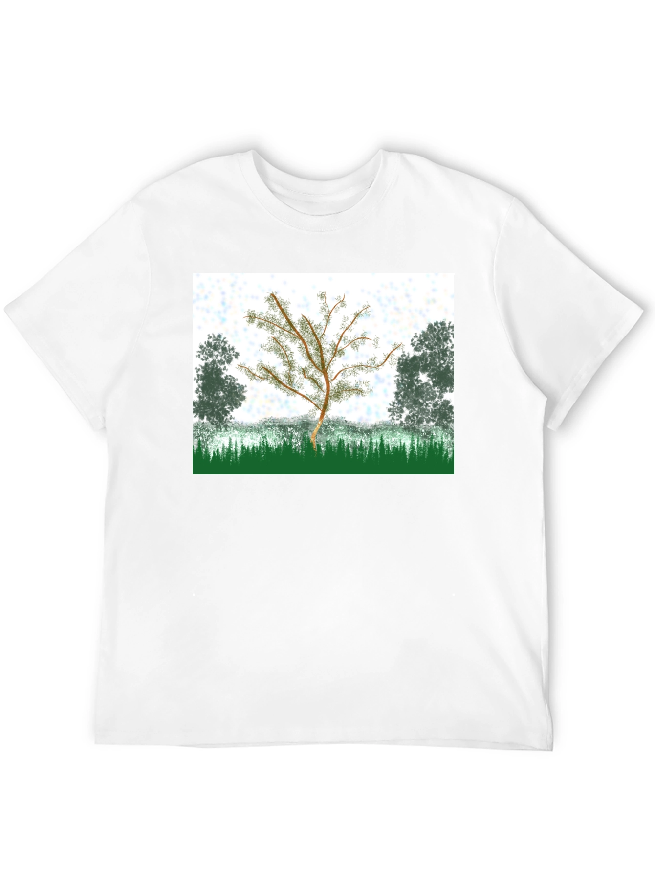 Black Nature Tree Graphic T-Shirt - Black view 12