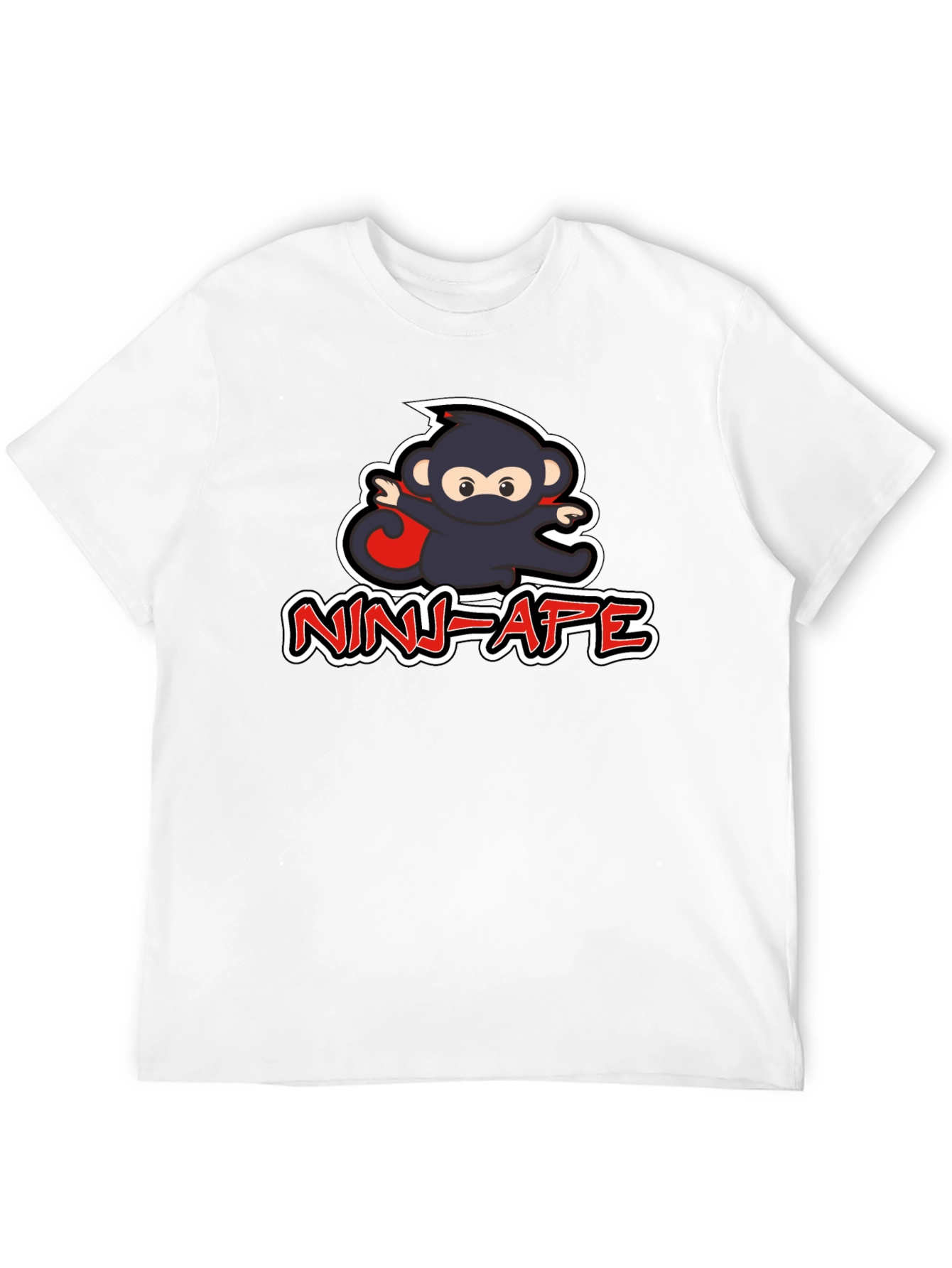 Black Ninja Ape Graphic T-Shirt - Cool & Unique Design view 12