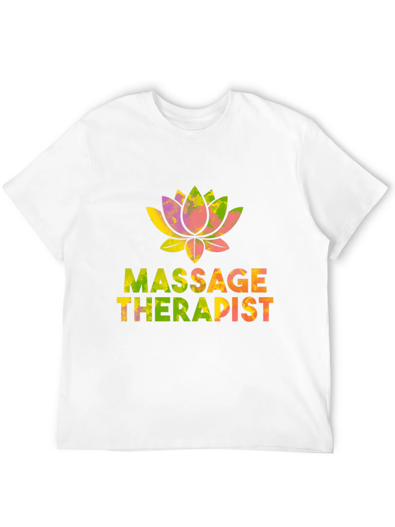 Black Massage Therapist Lotus Flower T-Shirt view 12