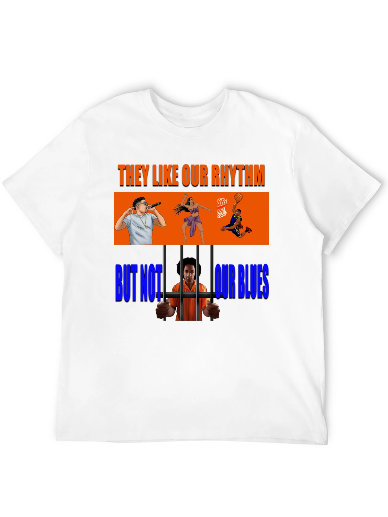 Black Rhythm and Blues Graphic T-Shirt view 12