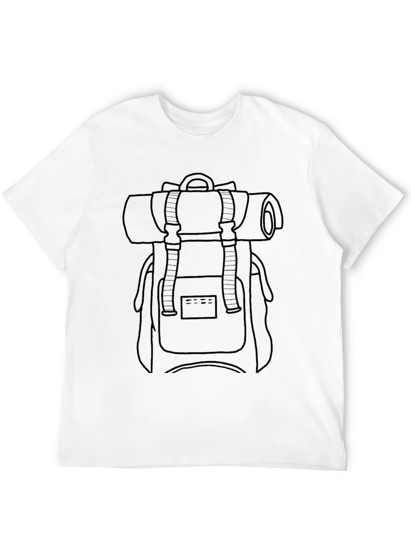 Black Backpack Graphic Black T-Shirt view 12