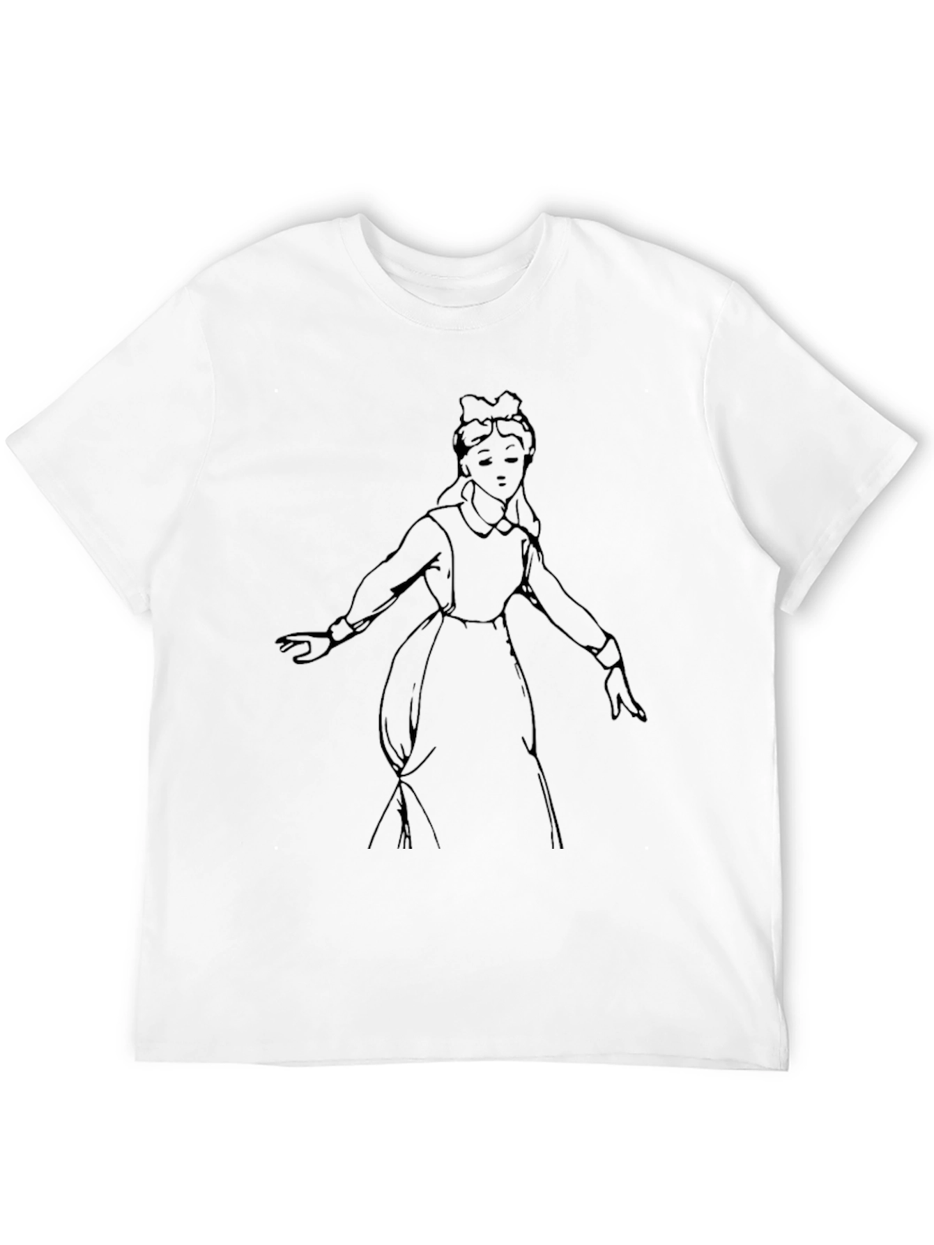 Black Victorian Lady Graphic Tee - Vintage Style Comfort view 12