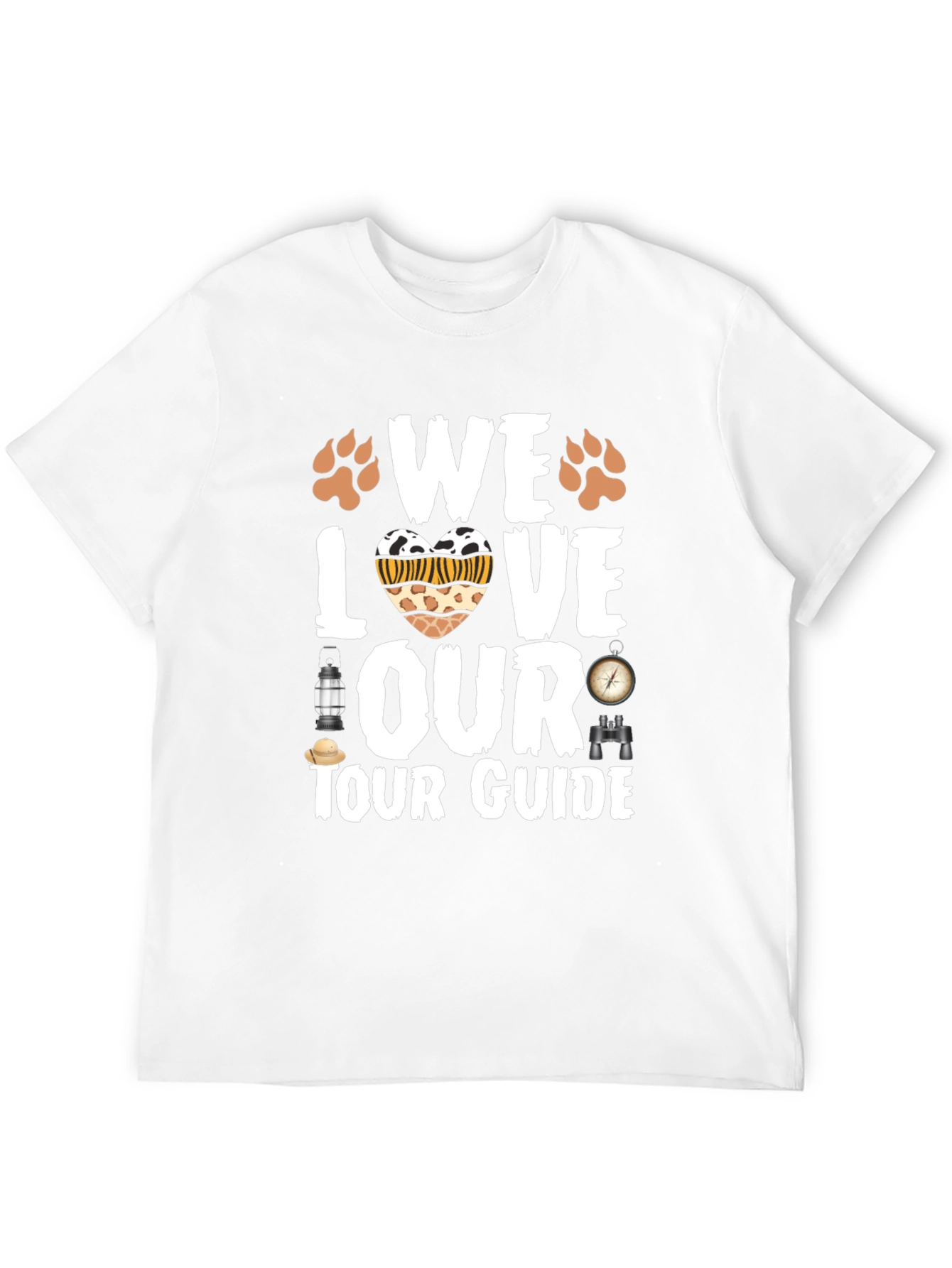 Black Safari Tour Guide Love Graphic Tee view 12