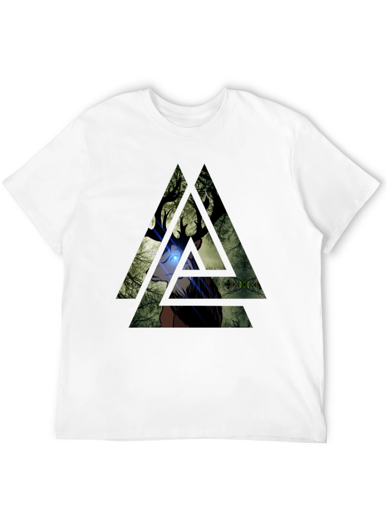 Black Mystic Deer Graphic Tee - Black view 12