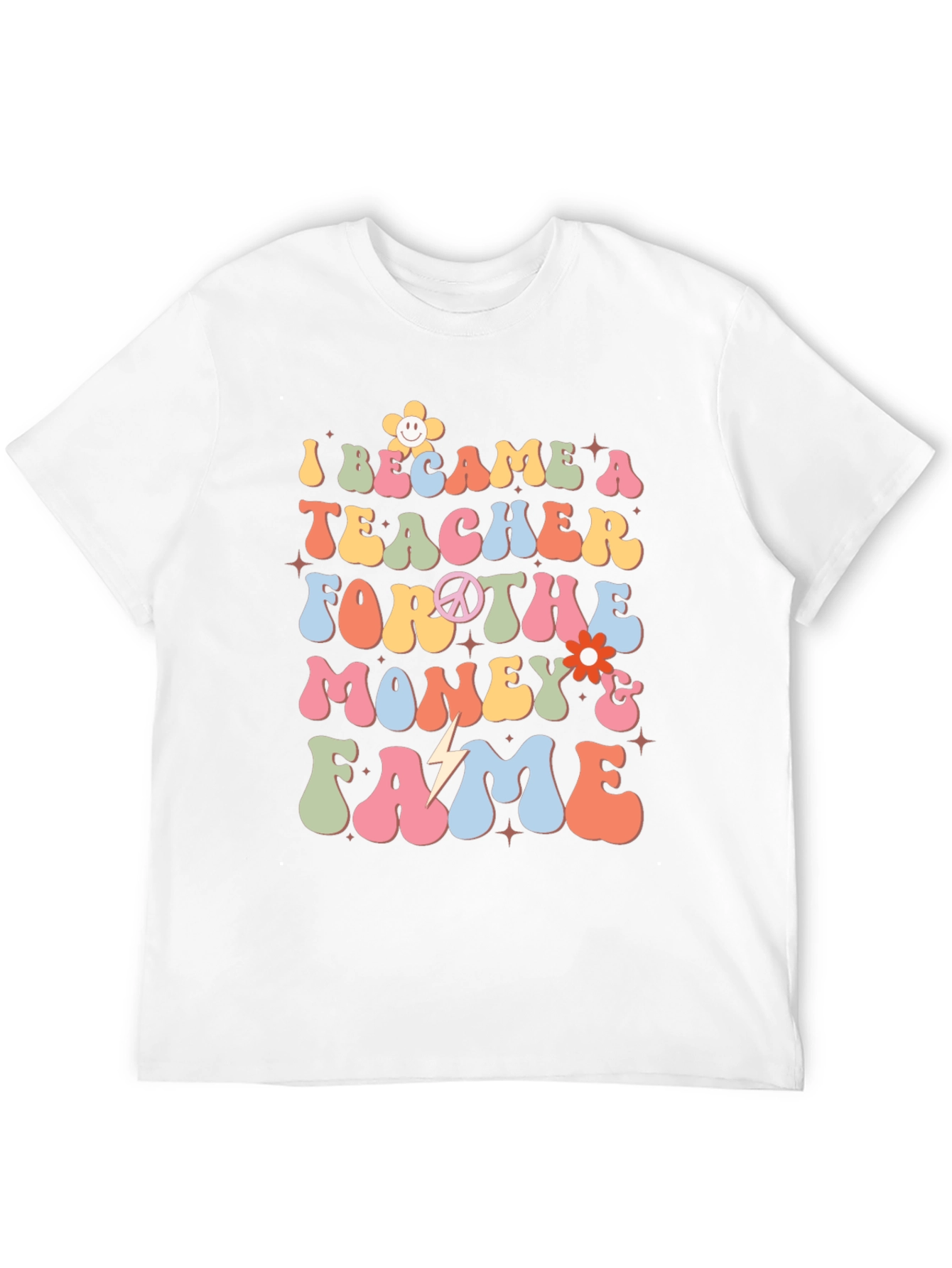 Black Teacher For The Money and Fame Graphic T-Shirt view 12