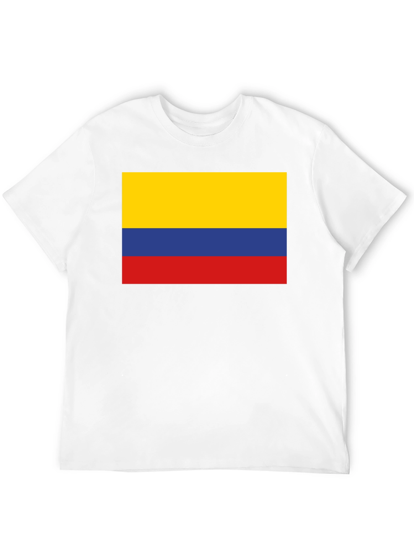 Black Colombia Flag T-Shirt - Black Crew Neck Tee view 12