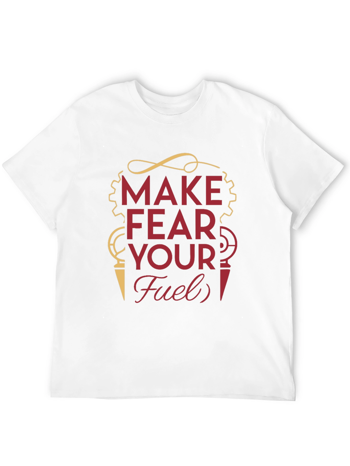 Black Make Fear Your Fuel T-Shirt - Motivational Graphic Tee view 12