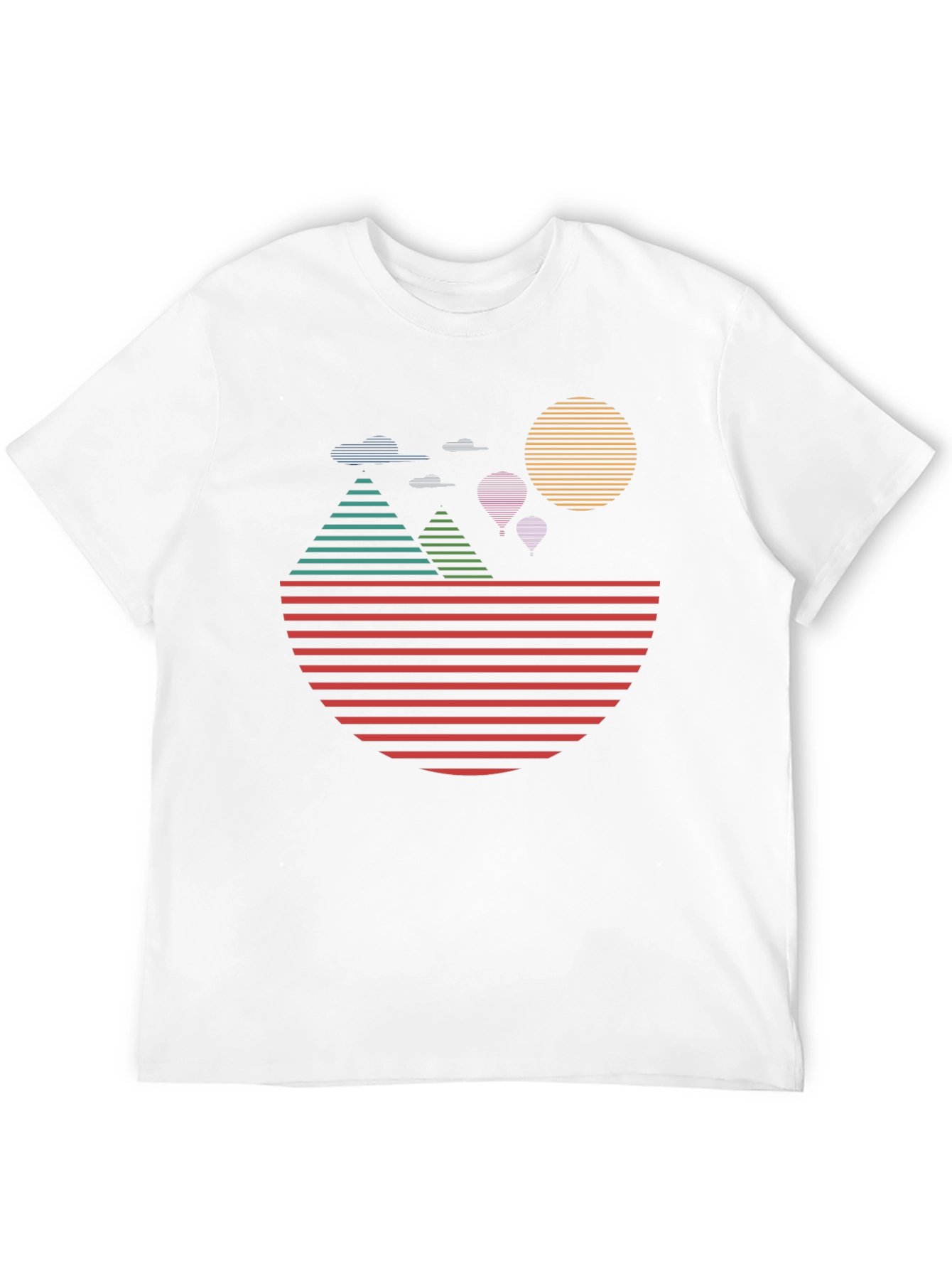 Black Retro Sunset Landscape Graphic Tee - Black view 12