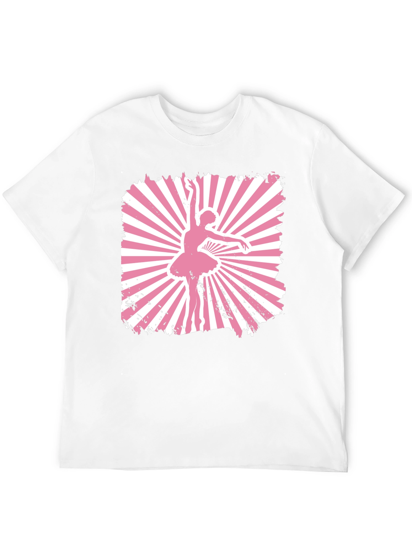 Black Ballerina Graphic T-Shirt - Pink Dancer Design view 12