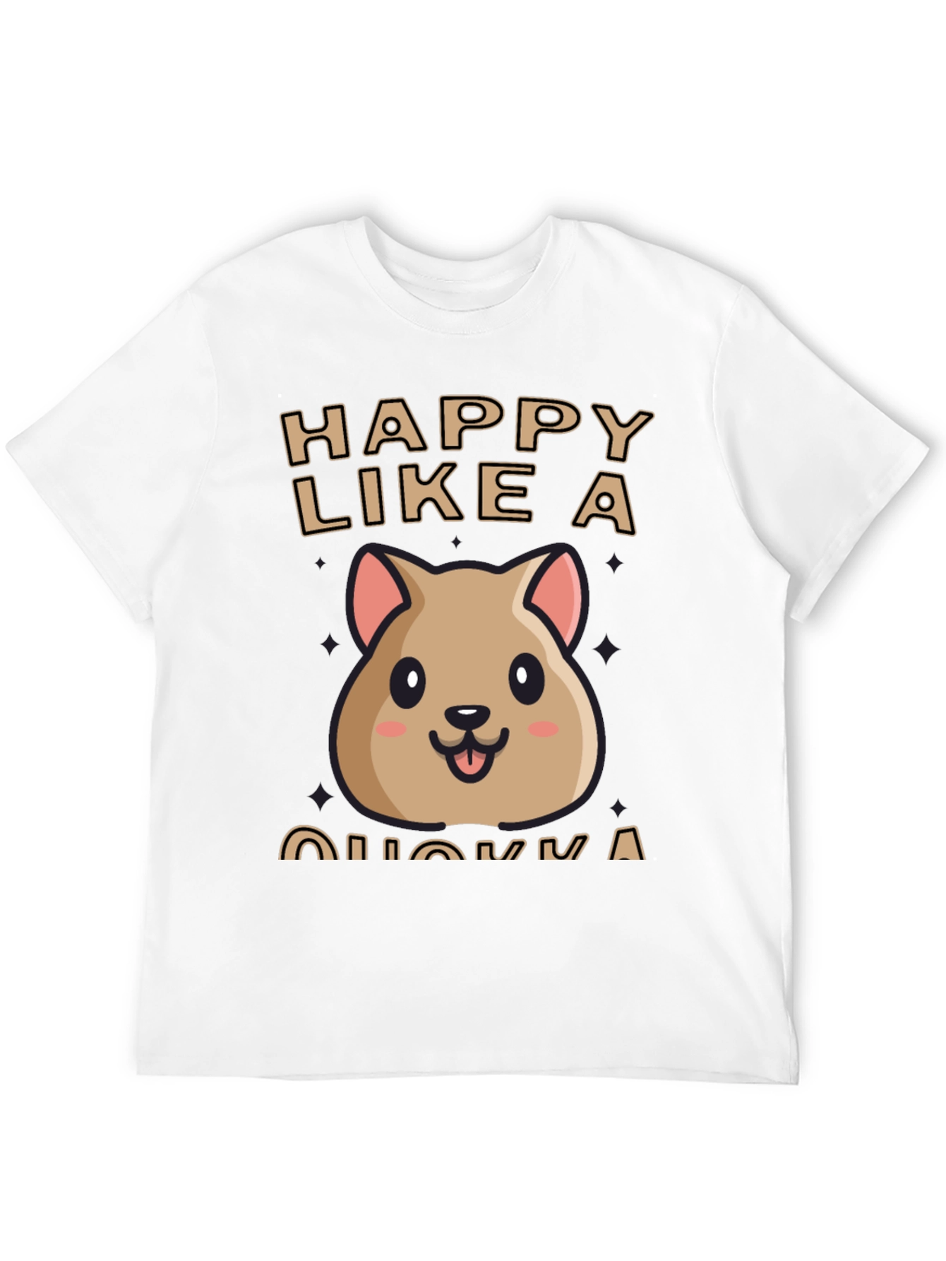 Black Happy Quokka T-Shirt - Cute Animal Graphic Tee view 12