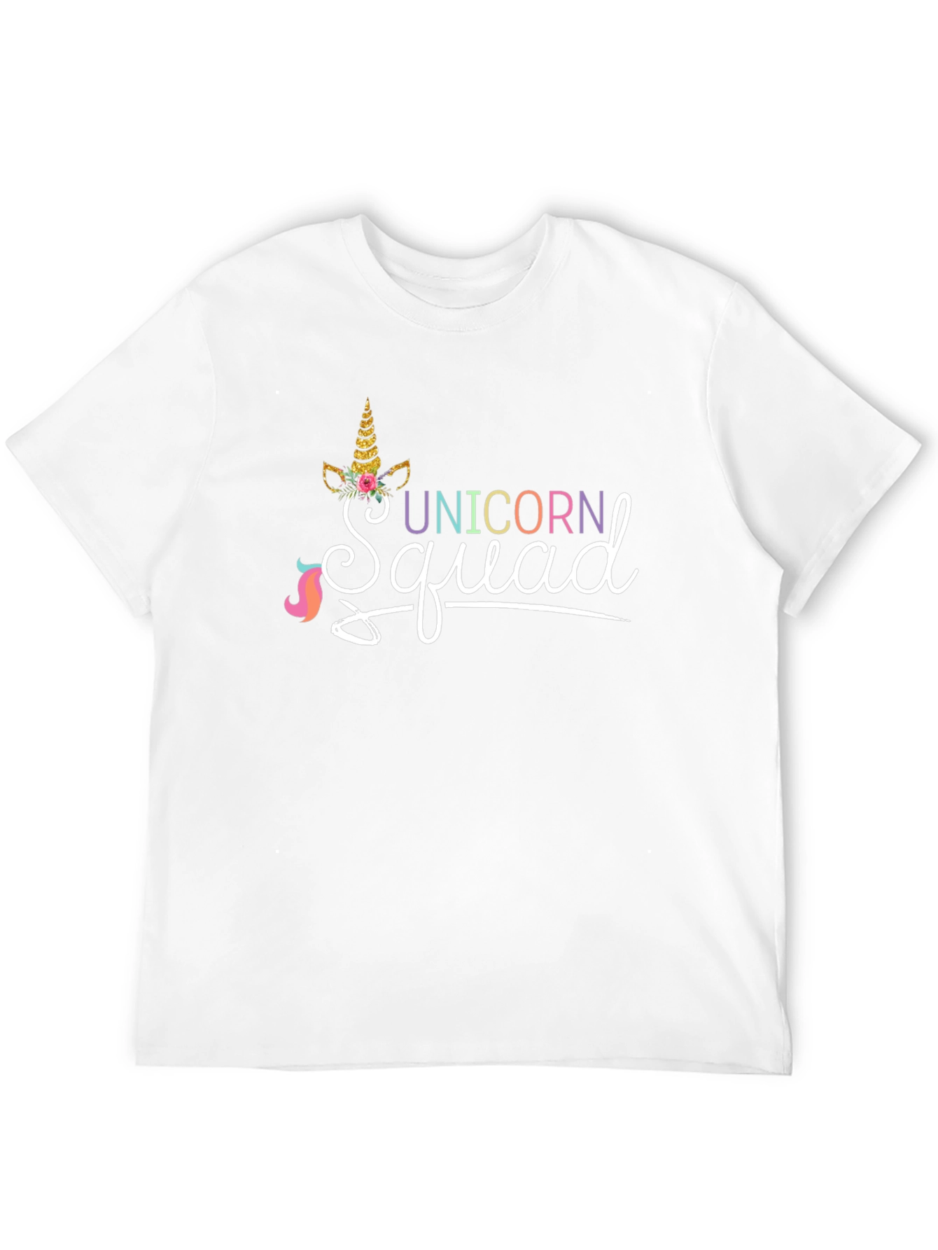 Black Unicorn Squad Graphic Tee - Black Cotton T-Shirt view 12