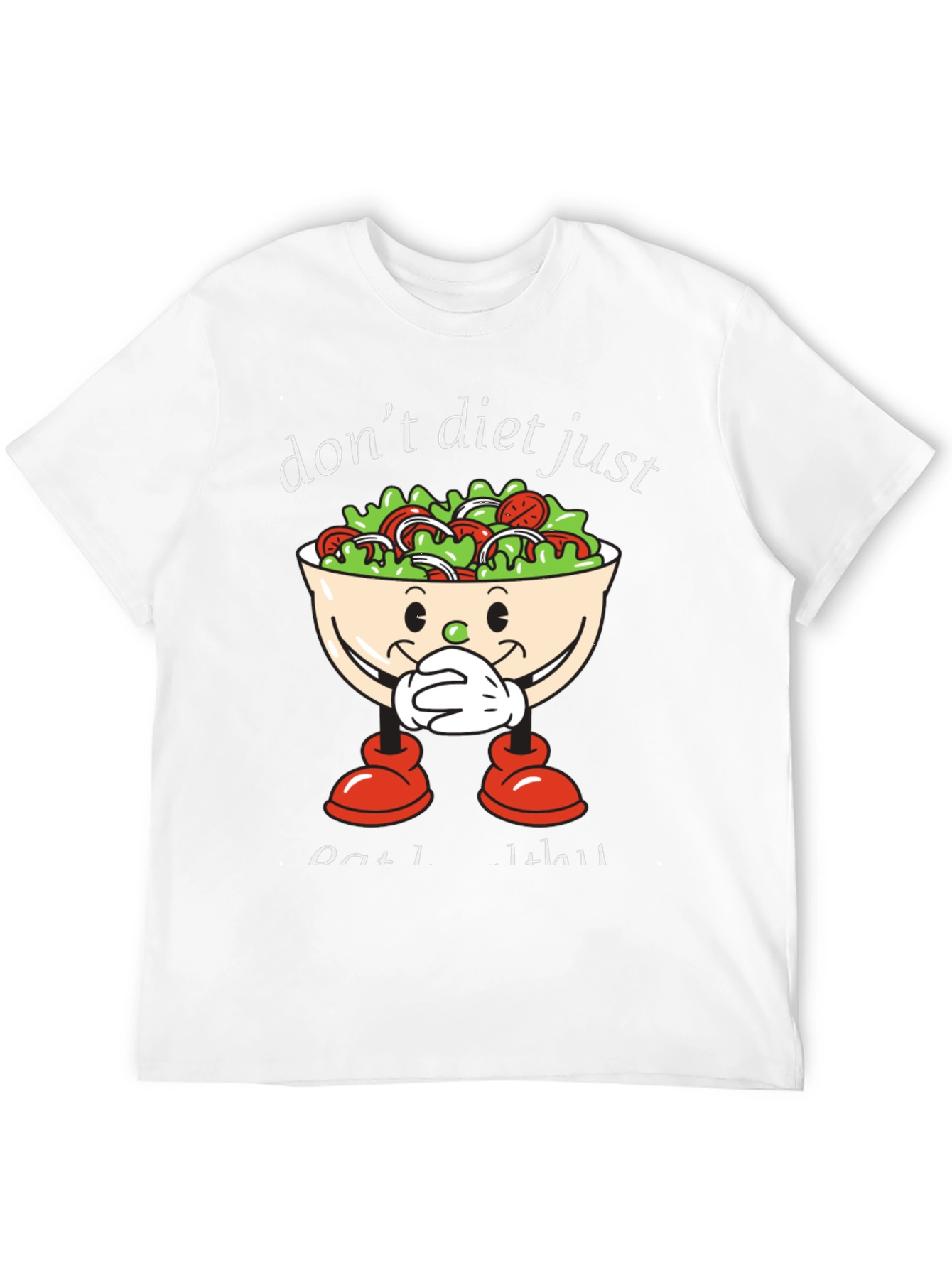 Black Don't Diet Just Eat Salad T-Shirt view 12
